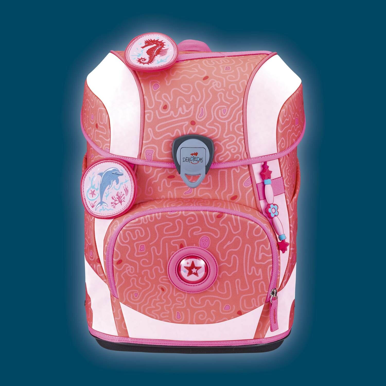 DerDieDas ErgoFlex Tiny Superflash Coral Reef Schulranzenset 5-teilig