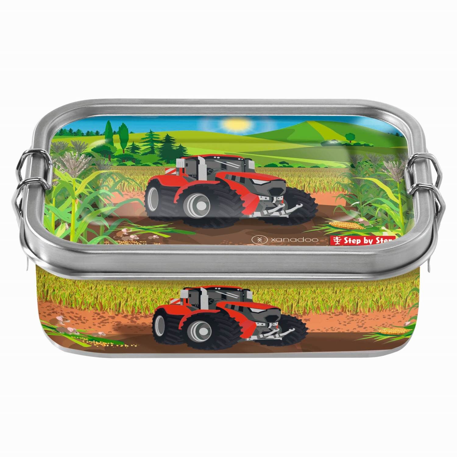 Step by Step Edelstahl-Lunchbox "Tractor Freddy"