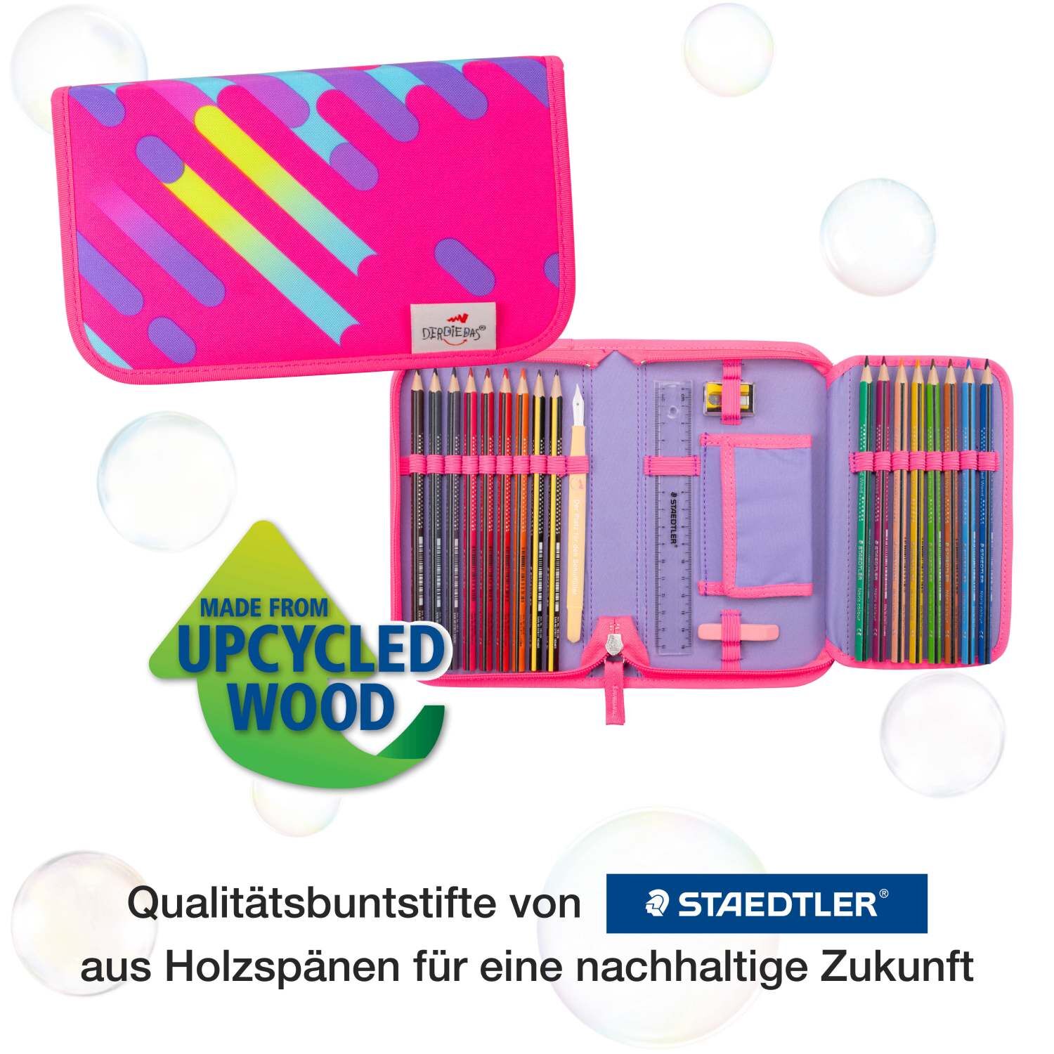 DerDieDas ErgoFlex NEON Schulranzenset 5 teilig Punkie