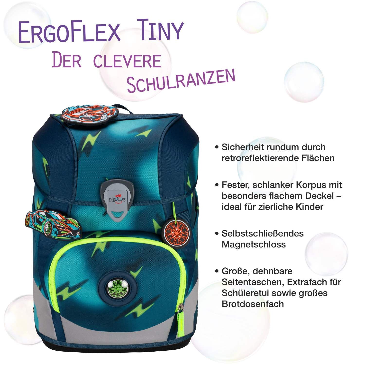 DerDieDas ErgoFlex Tiny Schulranzenset 5 teilig Magic Light
