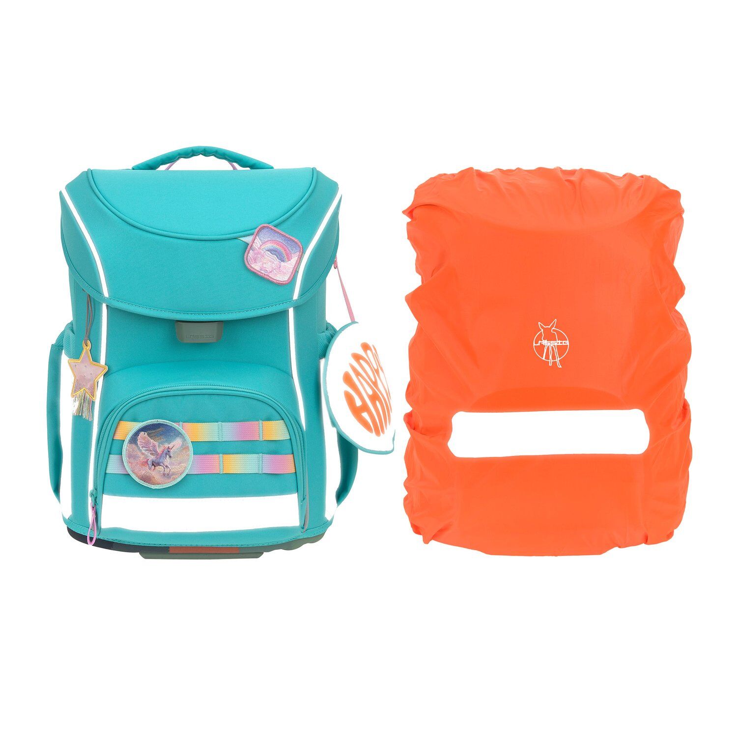 Lässig Schulranzen Set 7-teilig, Slim Unique turquoise