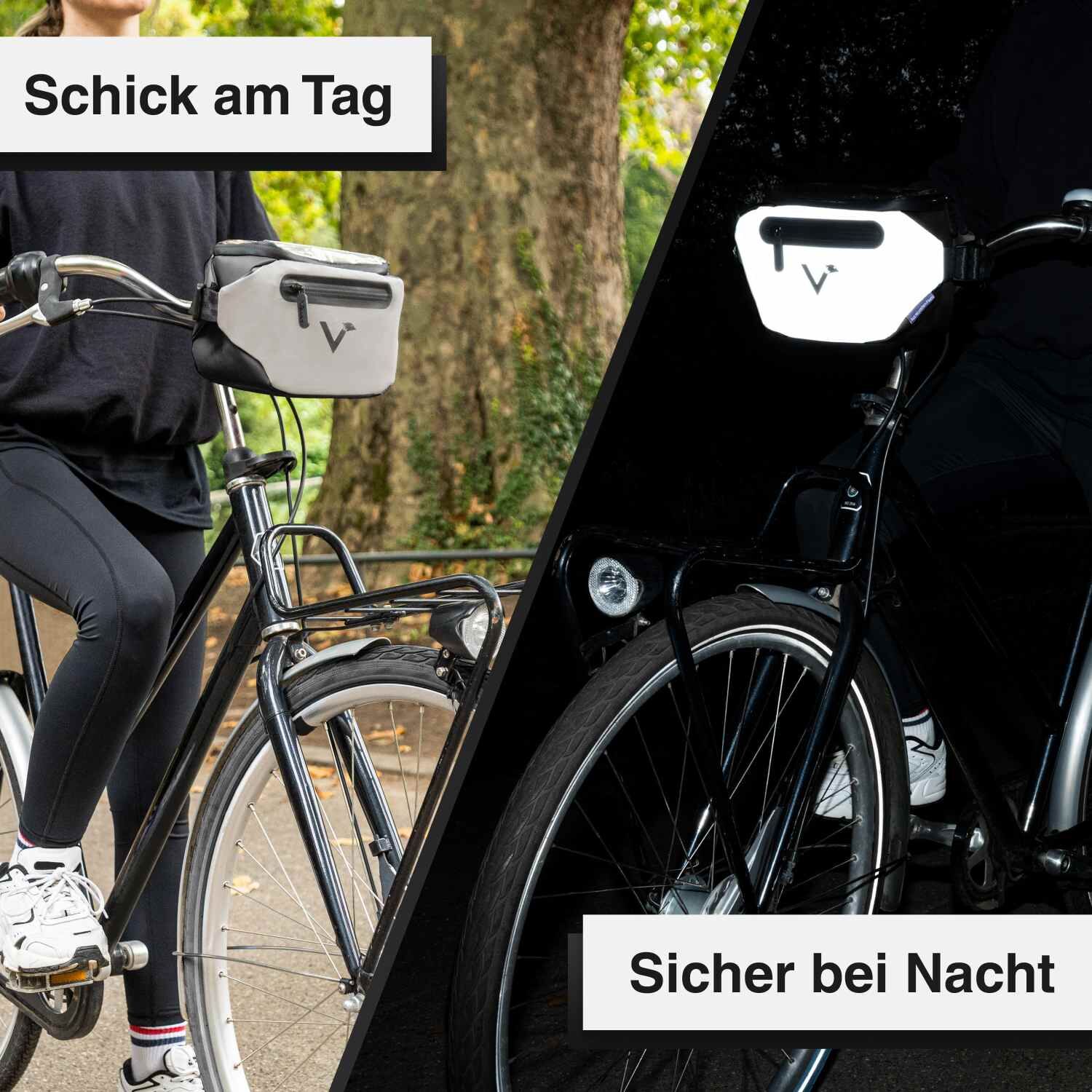 Valkental 3in1 City Bag Fahrradtasche - Schwarz