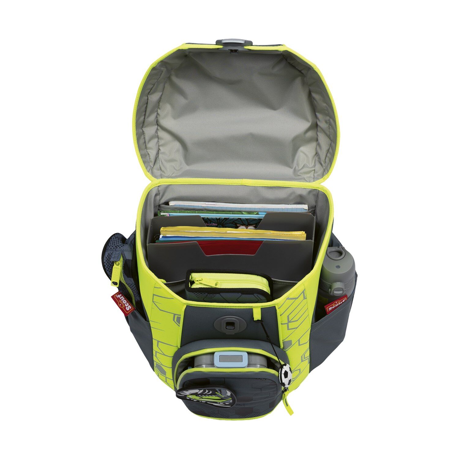 Scout Micro Schulranzen-Set 4 Superflash Extreme Soccer Star