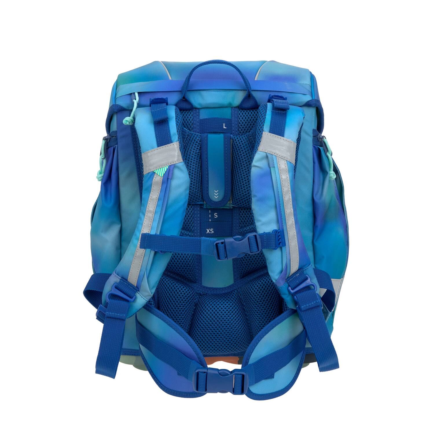 Lässig Schulranzen Set 7-teilig, Boxy gradient green/blue