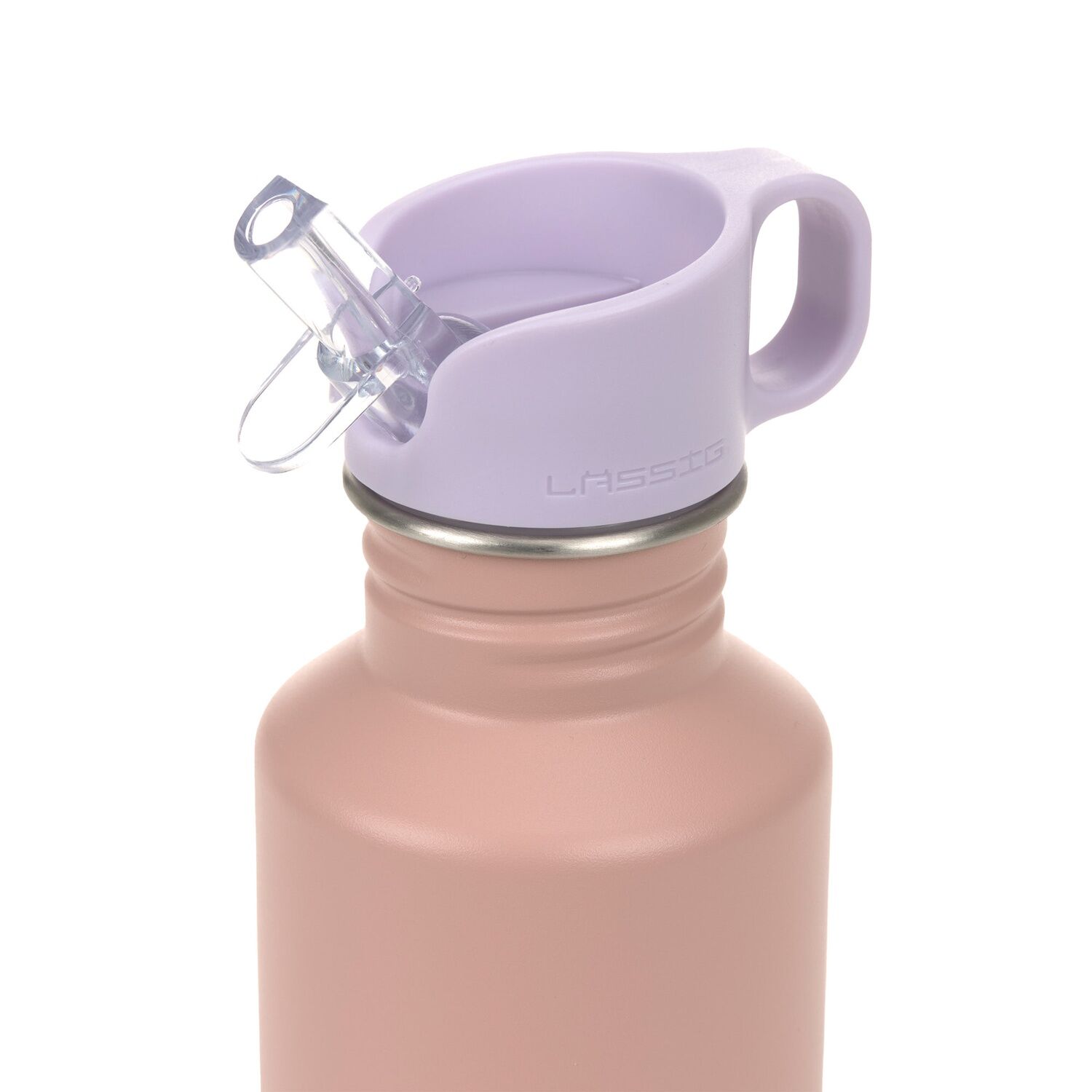 Lässig Trinkflasche Kinder - Edelstahl 500 ml, Pattern Party, Rosa
