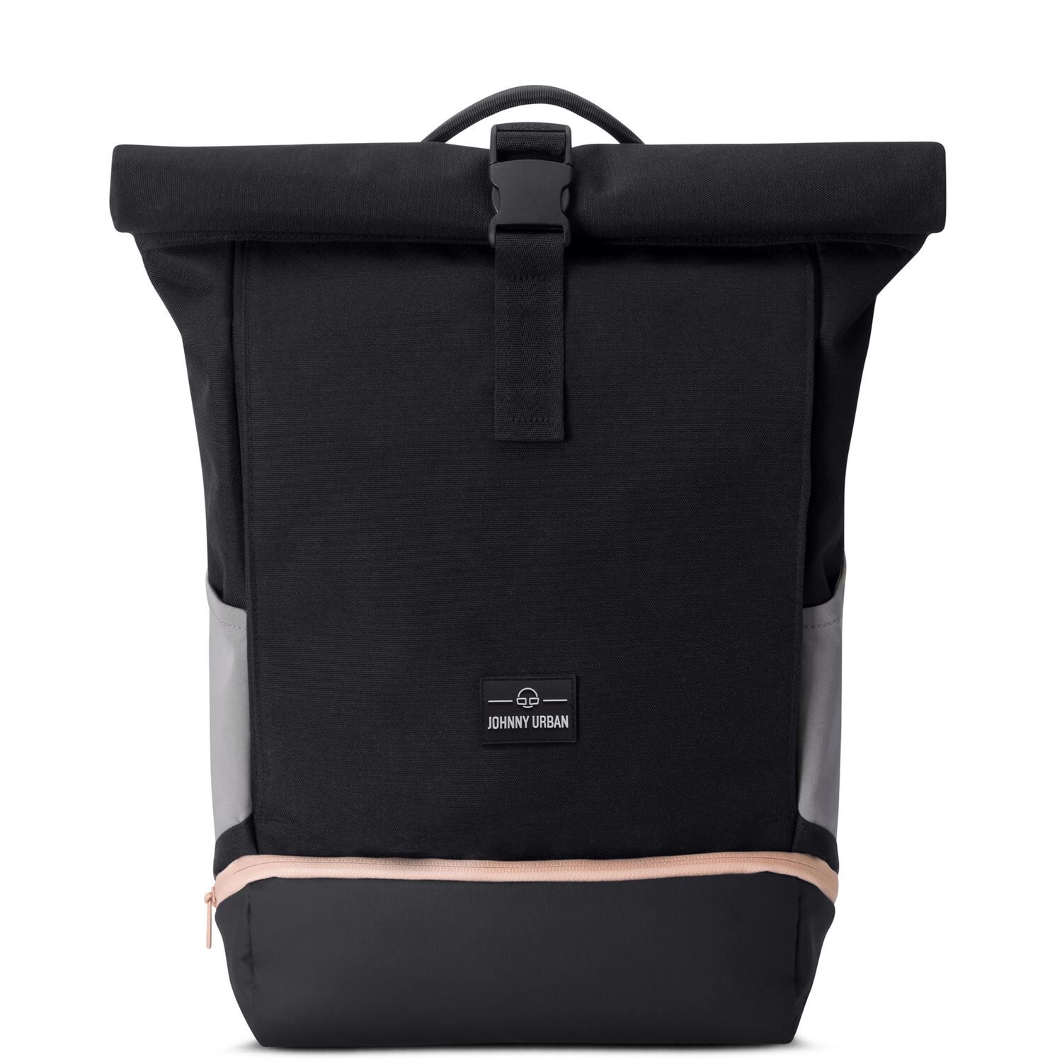 Johnny Urban Rolltop Rucksack Allen Medium Black-Rose