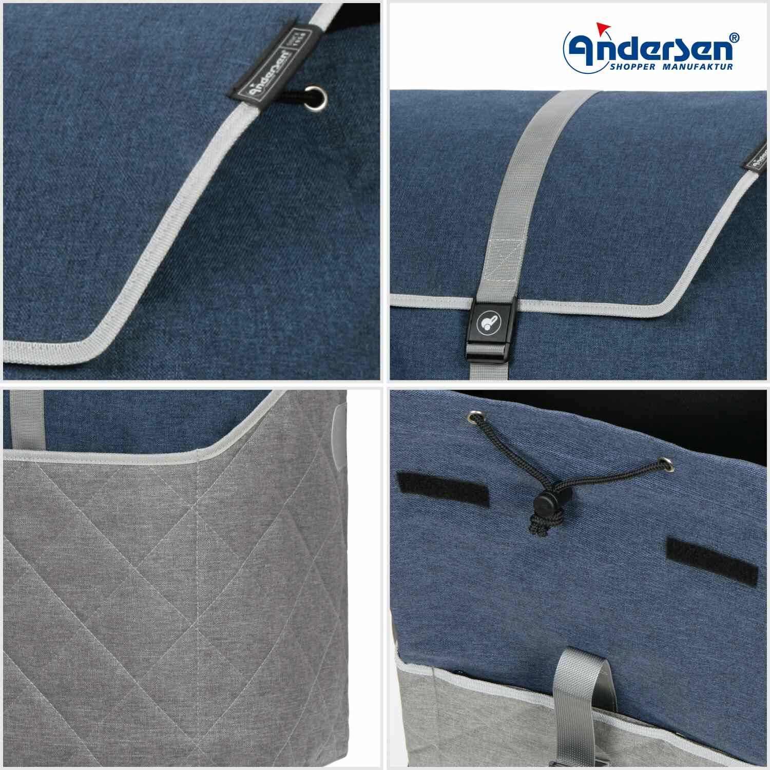Andersen Einkaufstrolley Tasche Lasse blau