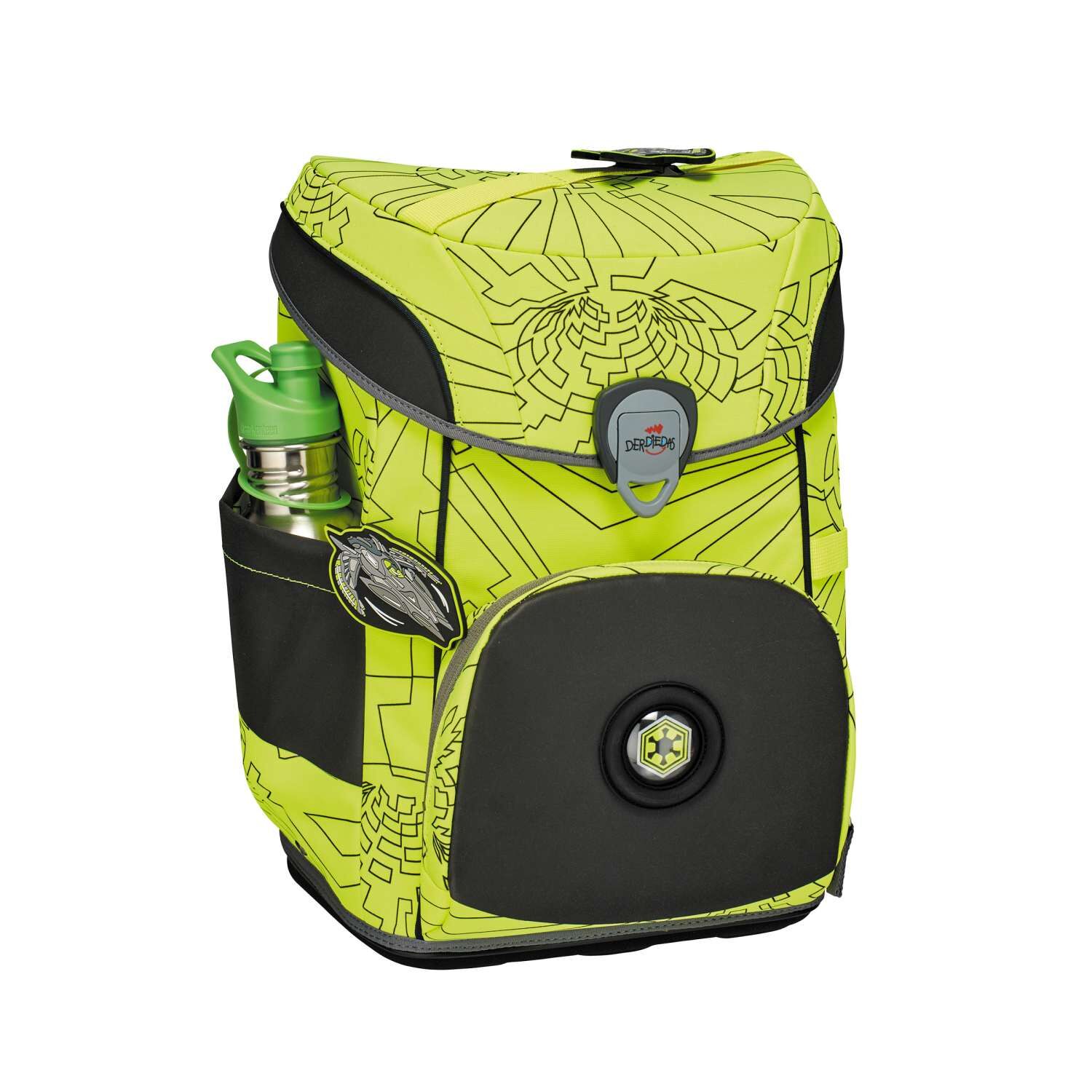 DerDieDas ErgoFlex Easy Schulranzenset 5 teilig Superflash "Neon Fighter"
