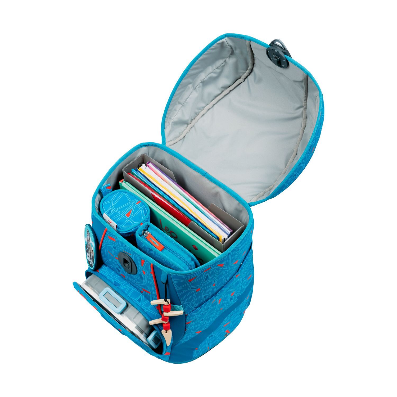 DerDieDas ErgoFlex Tiny Superflash Blue Ice Schulranzenset 5-teilig