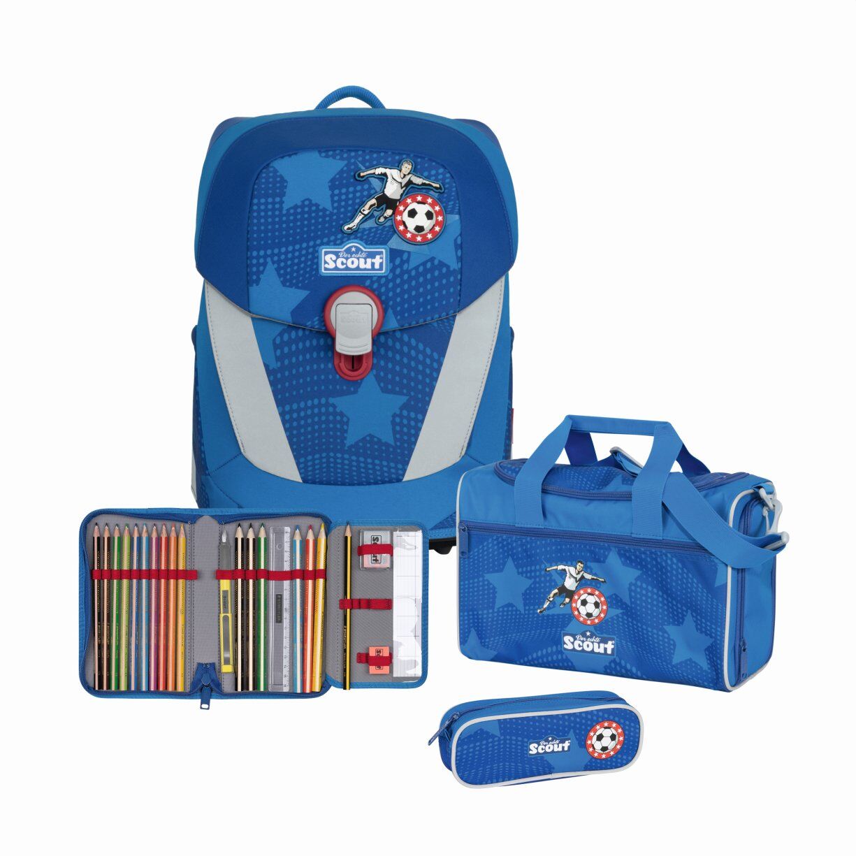 Scout Sunny II Schulranzen-Set 4tlg fußball star