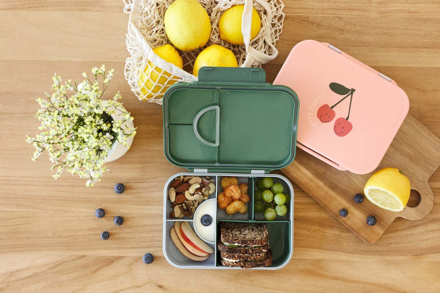 Lässig Brotdose Kinder - Bento Lunchbox Happy Fruits, Lemon