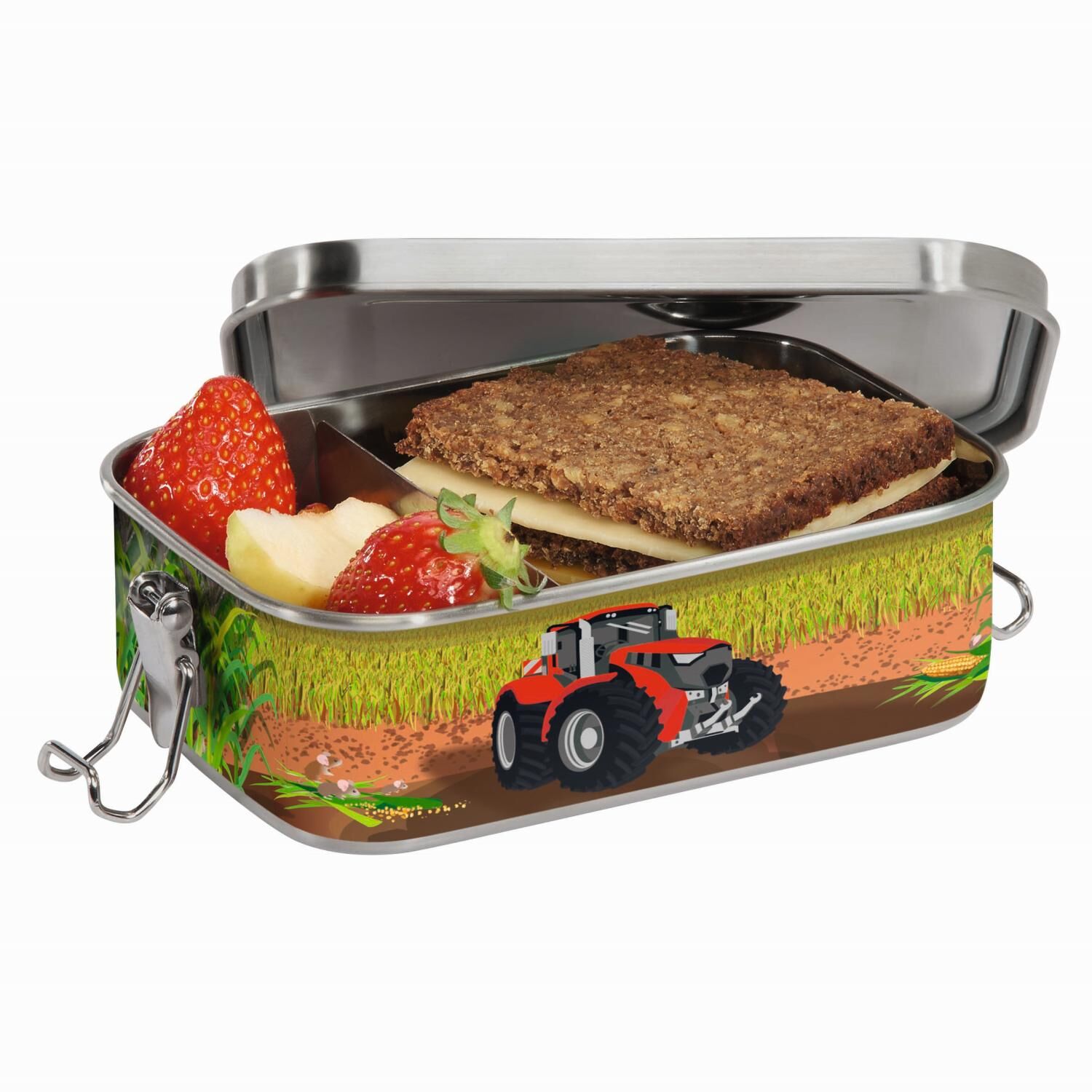 Step by Step Edelstahl-Lunchbox "Tractor Freddy"