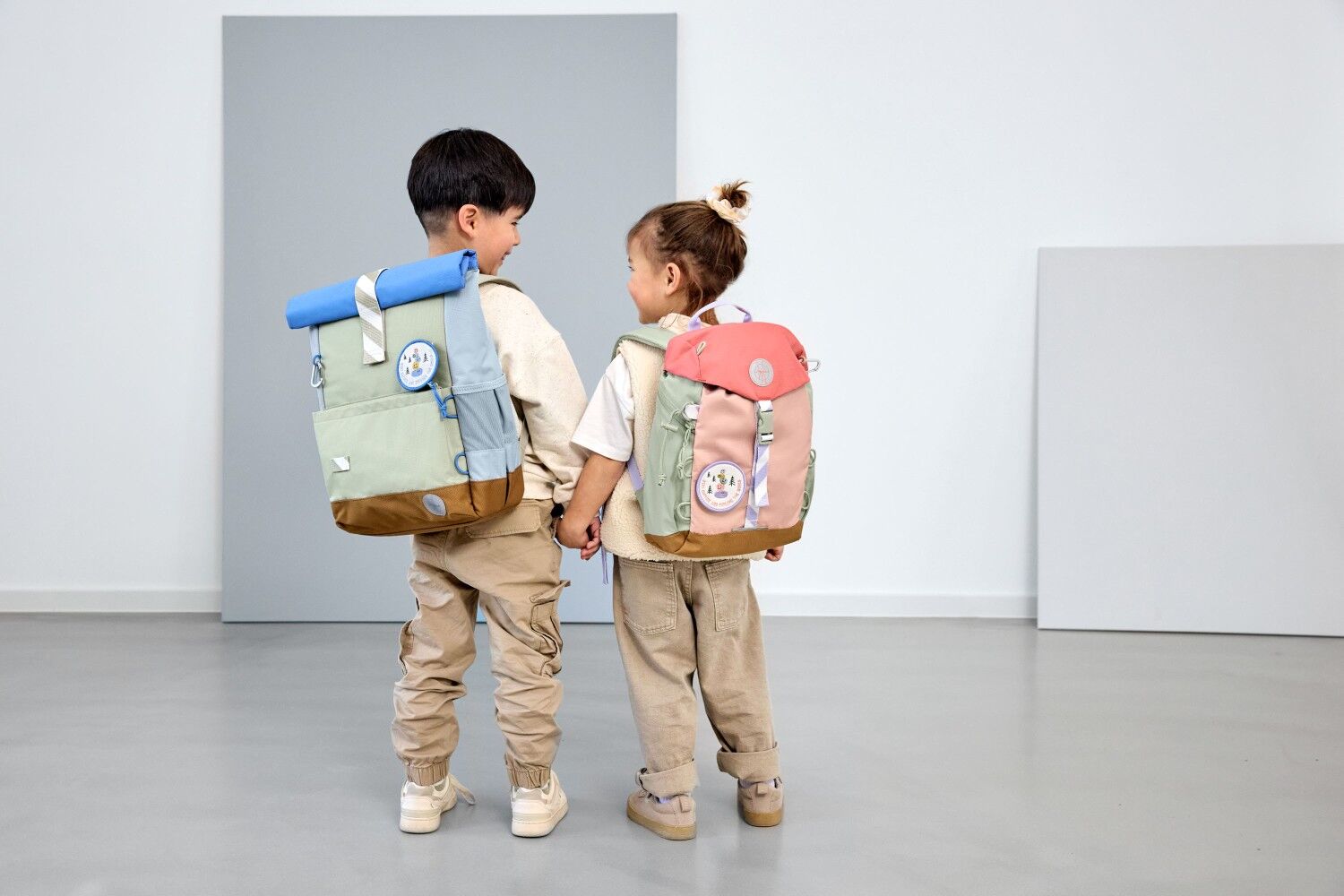 Lässig Kinderrucksack - Medium Rolltop Backpack Sunny Explorer green/blue