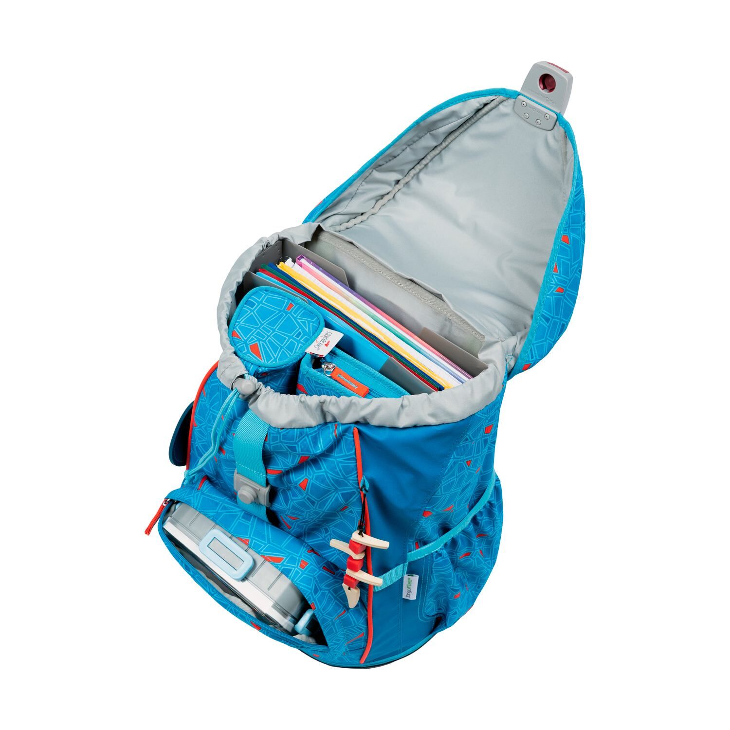 DerDieDas ErgoFlex Light Superflash Blue Ice Schulranzenset 5-teilig