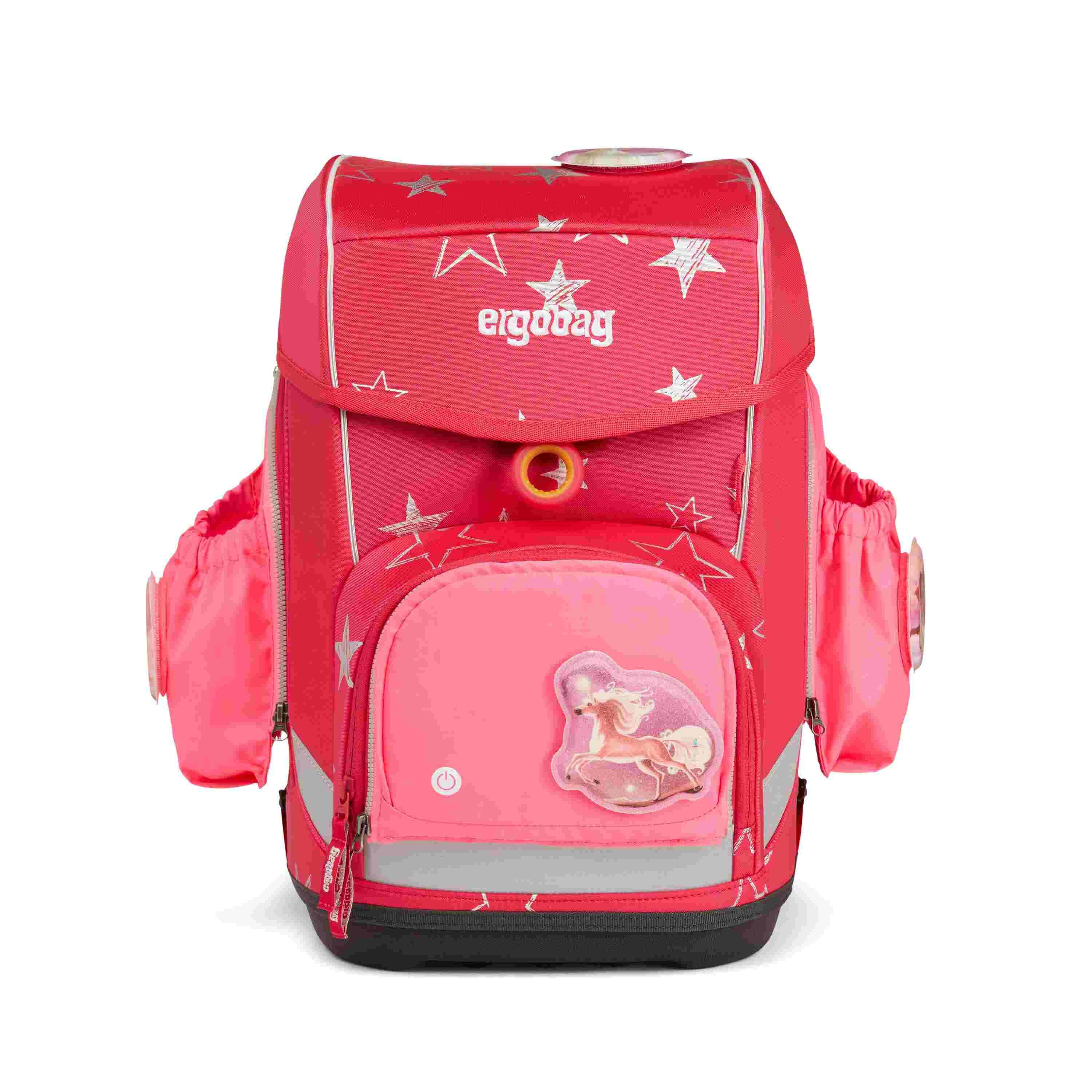 ergobag Fluo LED Seitentaschen Zip-Set Pink