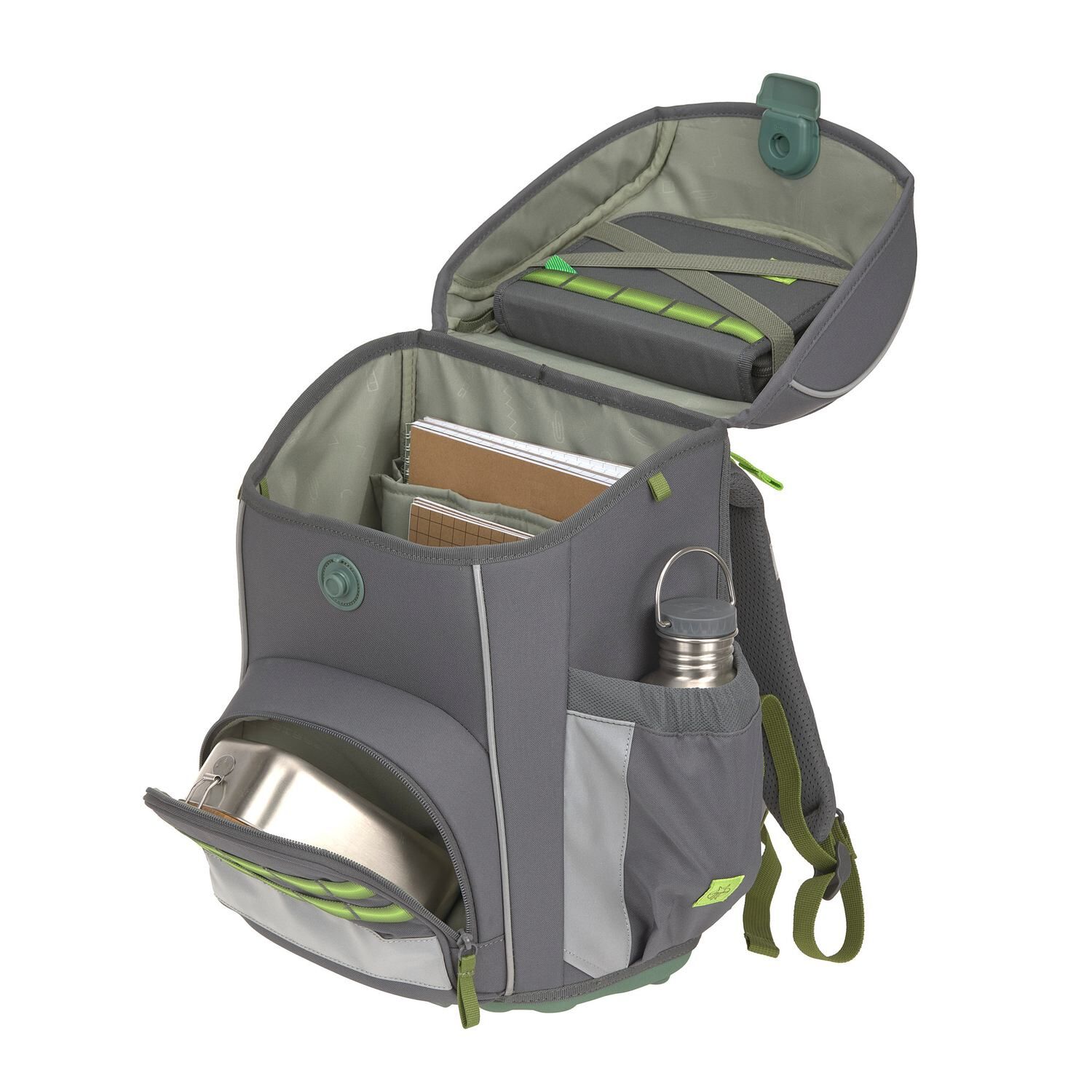 Lässig Schulranzen Set 7-teilig, Slim Unique anthracite