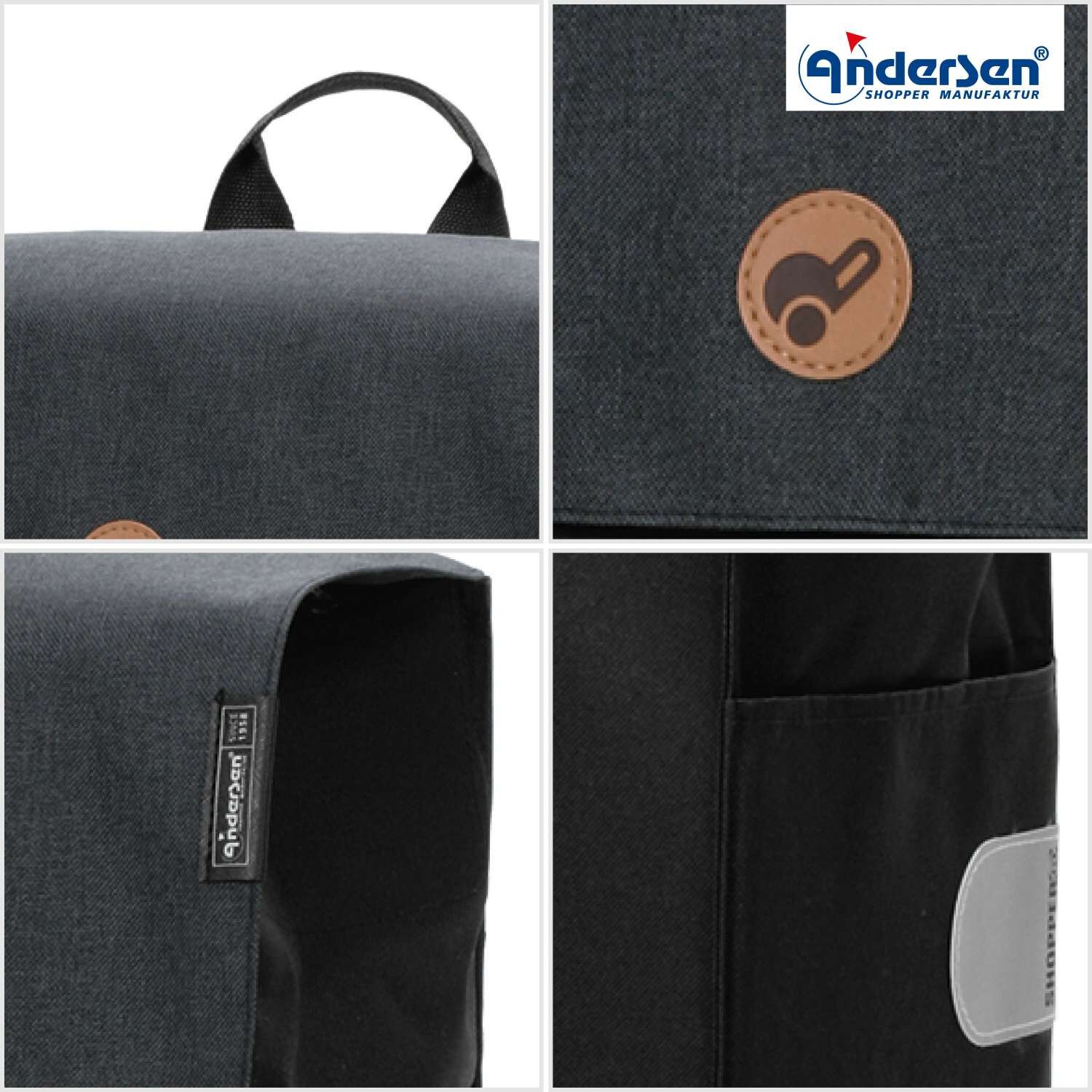 Andersen Einkaufstrolley Tasche Hera schwarz