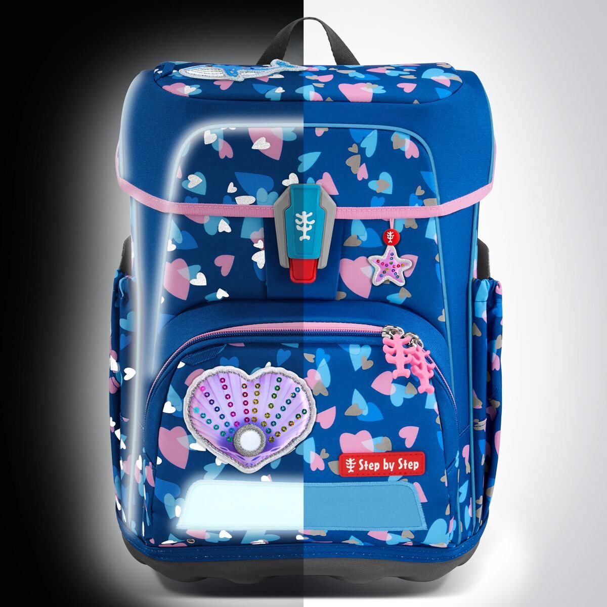 Step by Step CLOUD REFLECT Schulranzen-Set "Seashell Pearl", 5-teilig