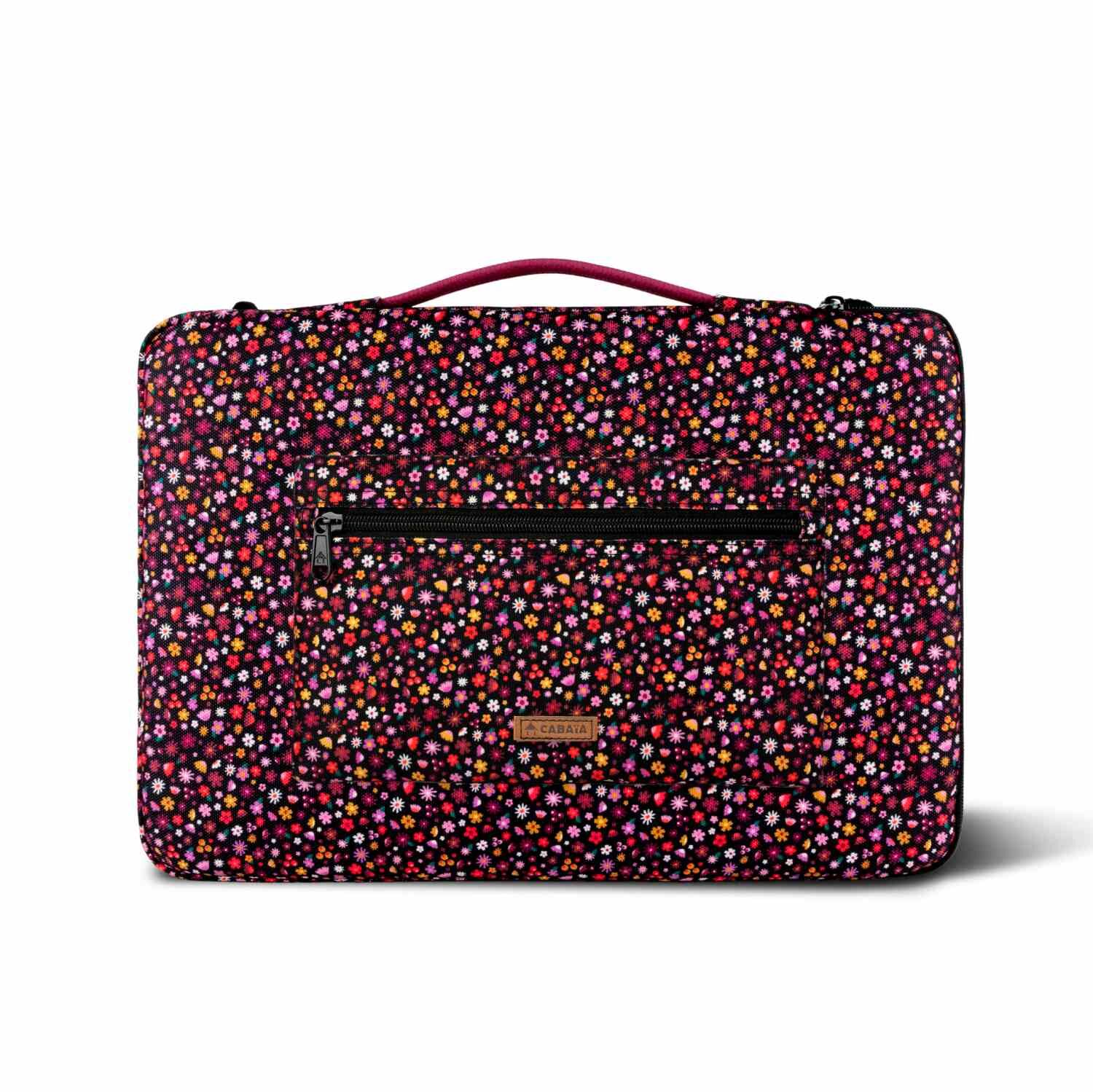 CABAIA DOWNTOWN LOS ANGELES Oxford Recycled Printed Laptop Case 15/16  Bordeaux