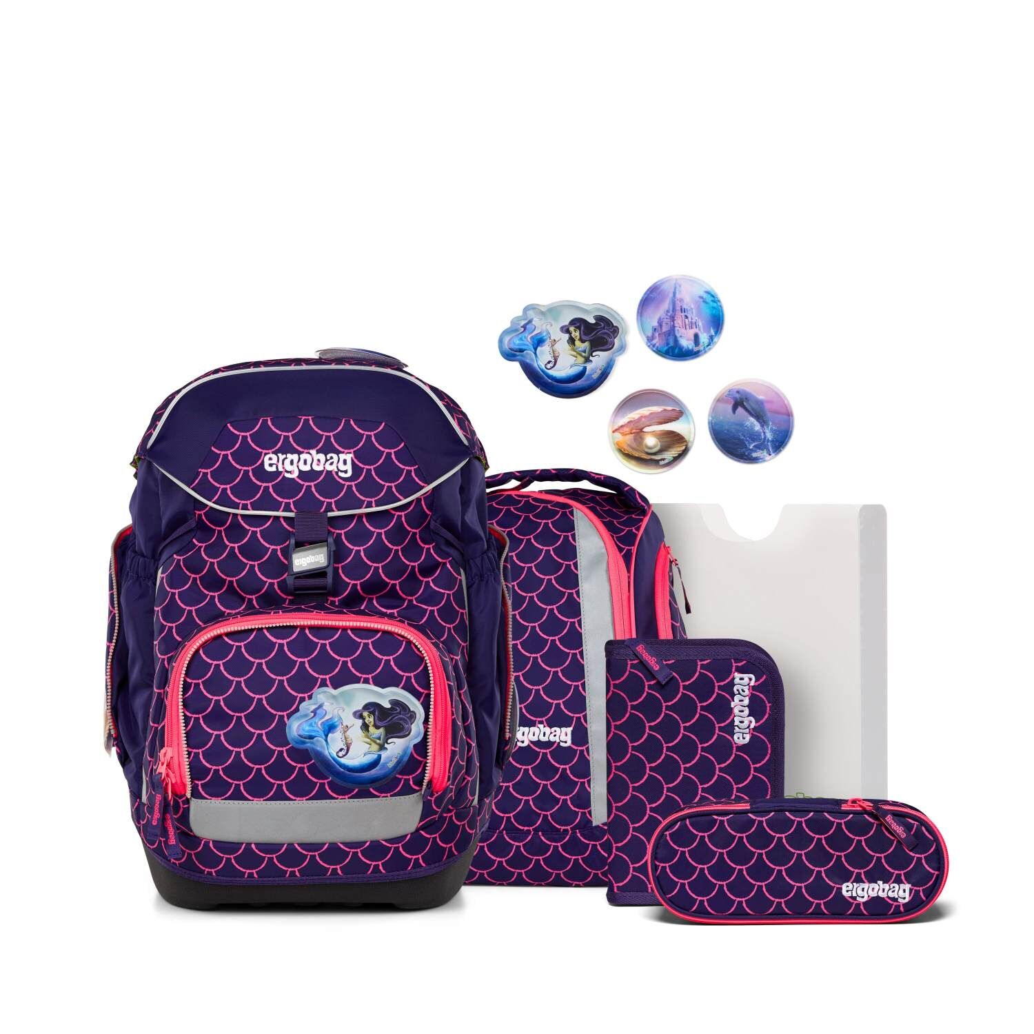 ergobag pack Schulrucksack-Set PerlentauchBär