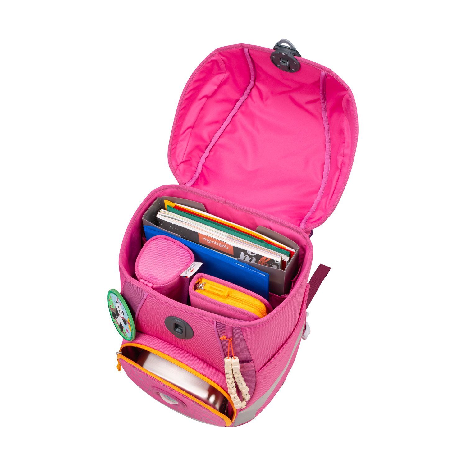 DerDieDas ErgoFlex Tiny ECO Schulranzenset 5 teilig Pink Planet