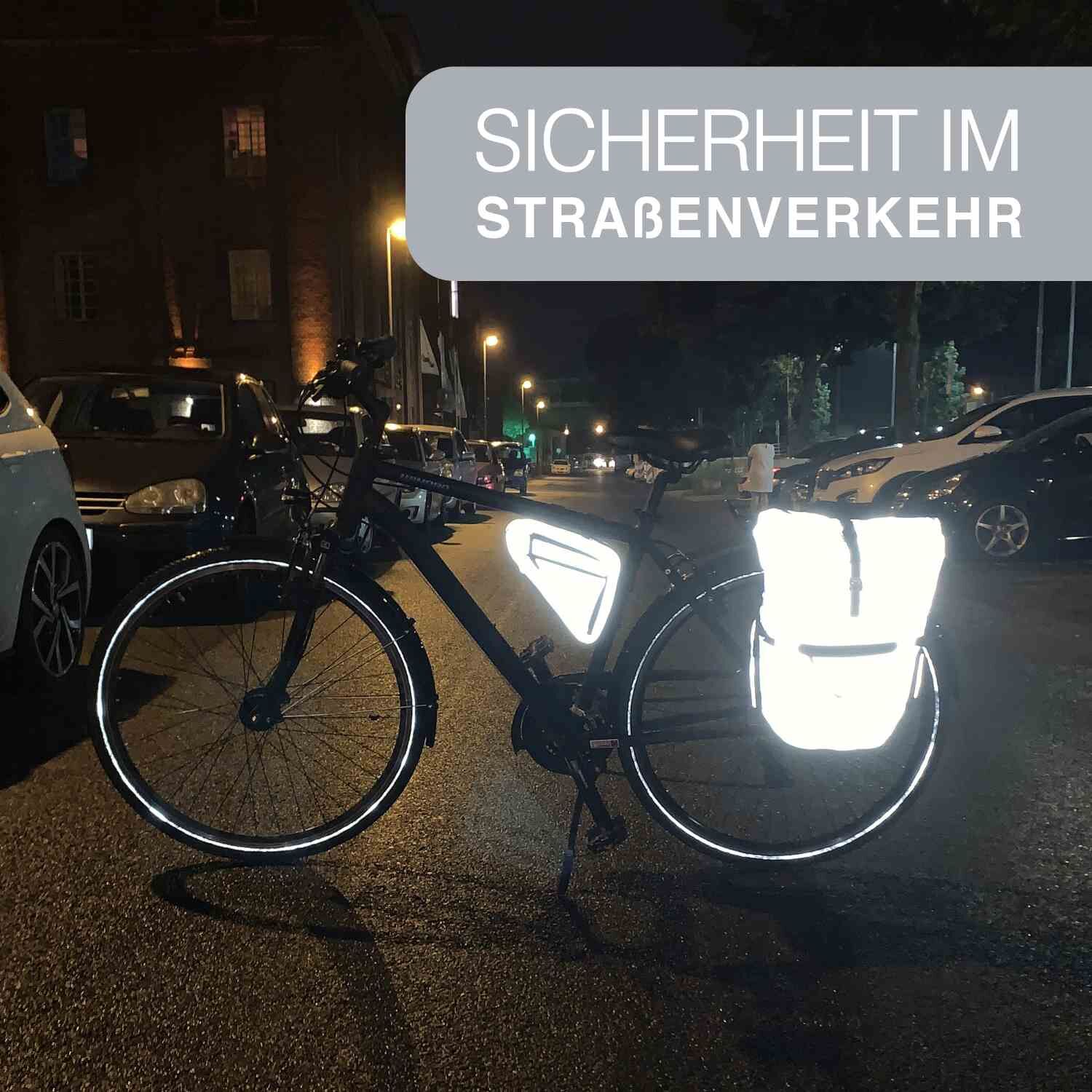 Valkental ValkPro 3in1 Fahrradtasche - Grau/Reflektierend