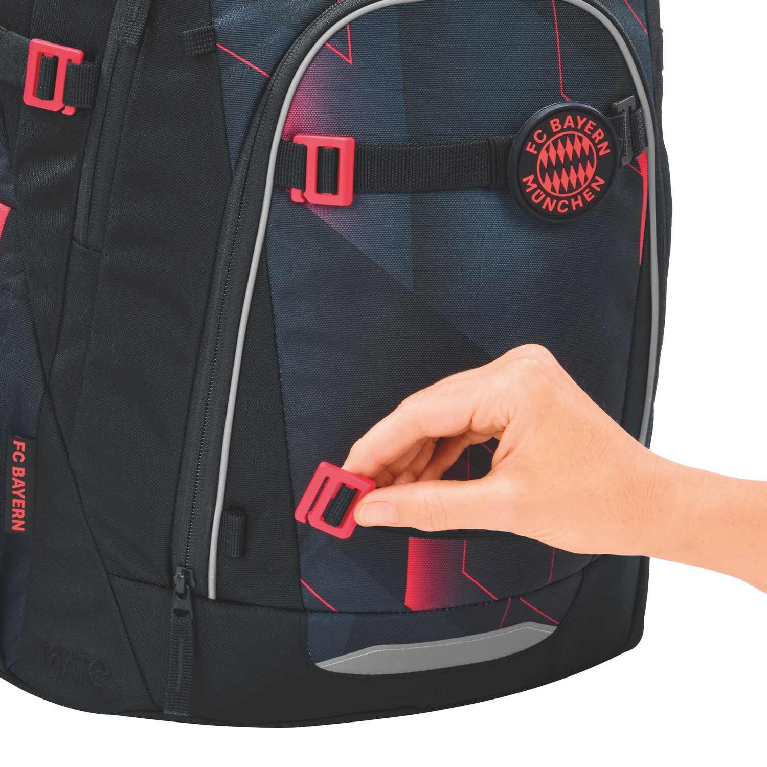coocazoo Schulrucksack-Set MATE FC Bayern, Stern des Südens, 2-tlg.