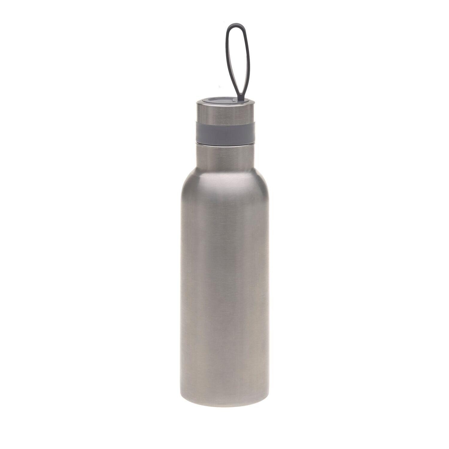 Lässig Trinkflasche Kinder - BOLD Edelstahl, silver
