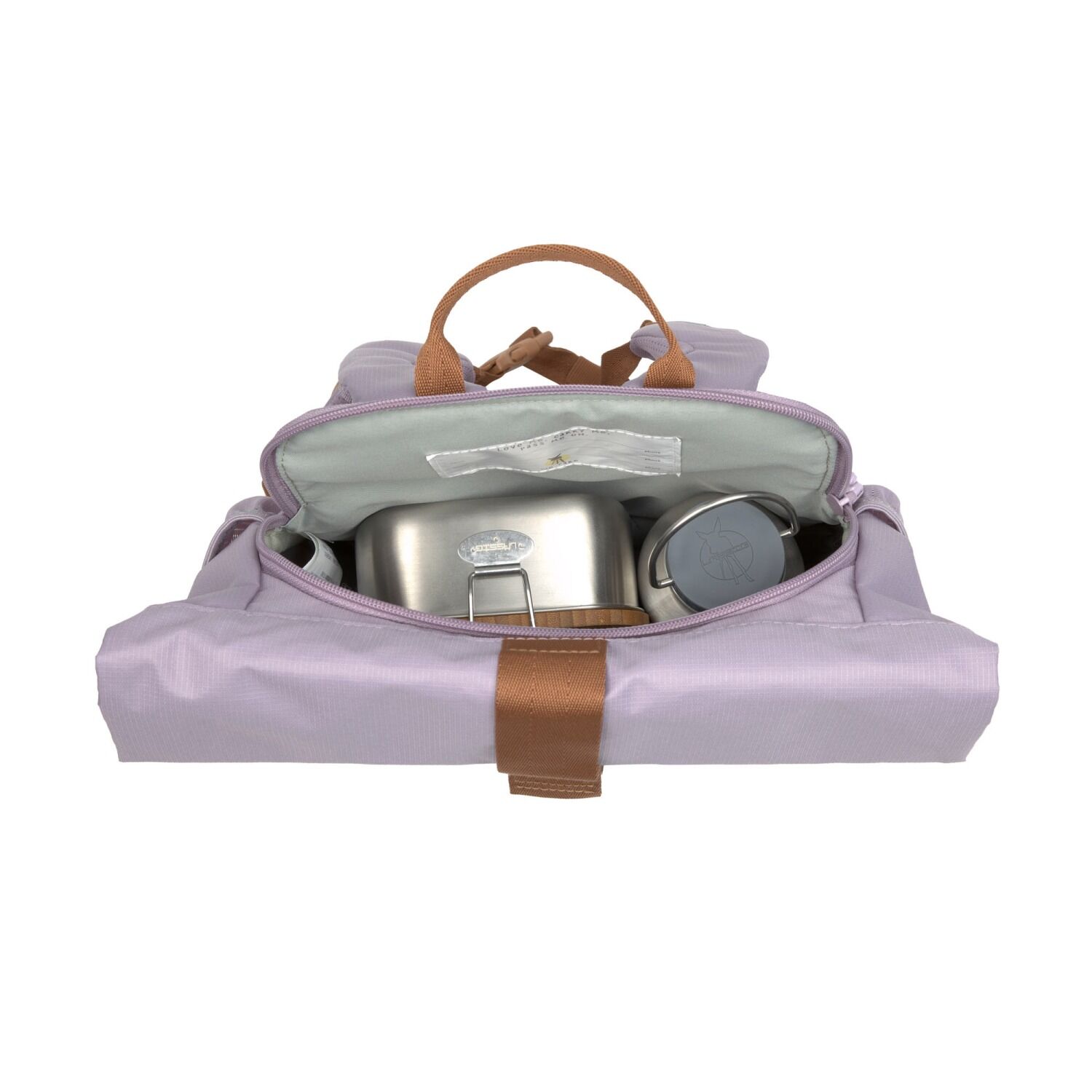 Lässig Kinderrucksack - Mini Rolltop Backpack Little Gang, lilac