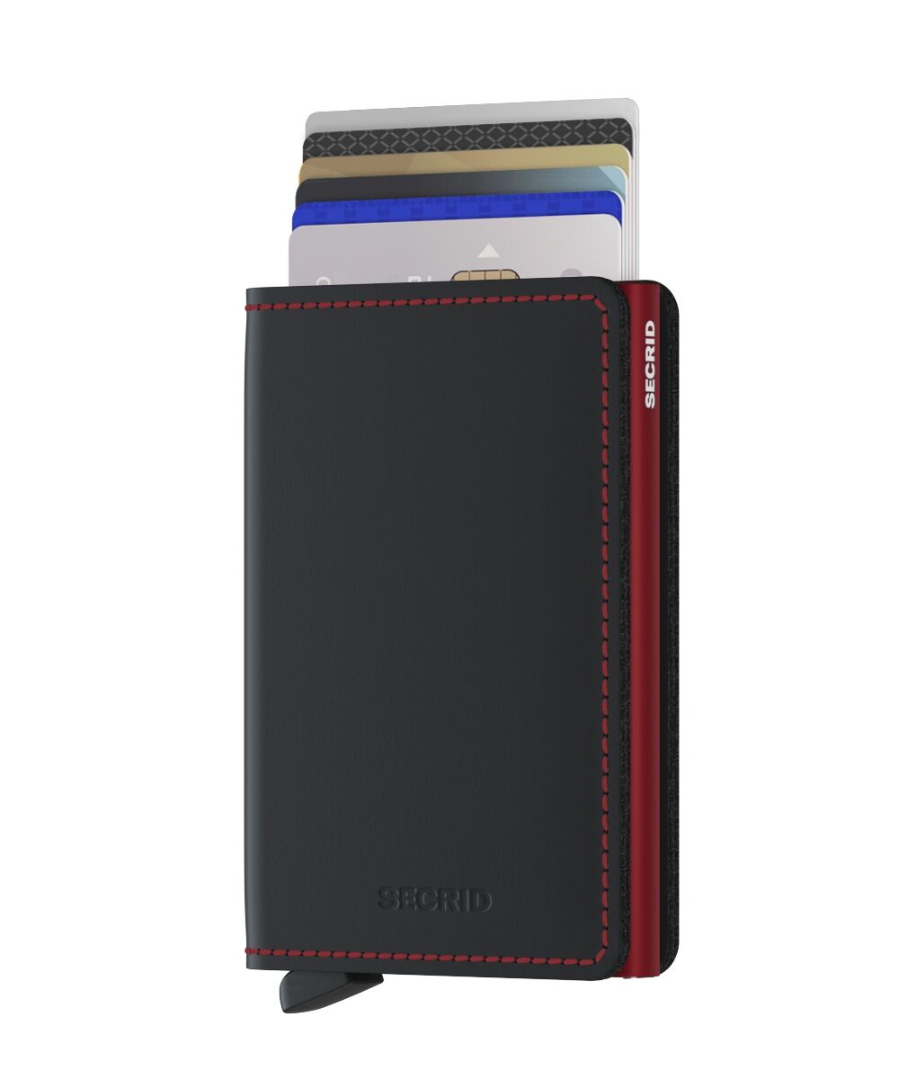 Secrid Slimwallet Matte Black & Red