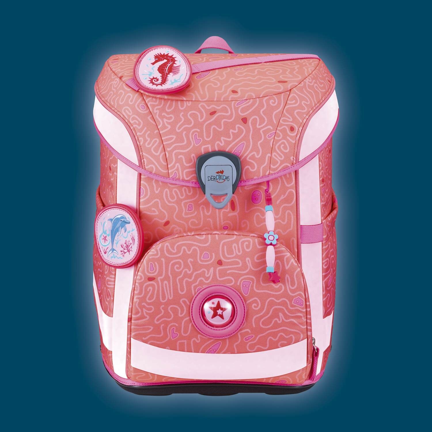 DerDieDas ErgoFlex Easy Superflash Coral Reef Schulranzenset 5-teilig