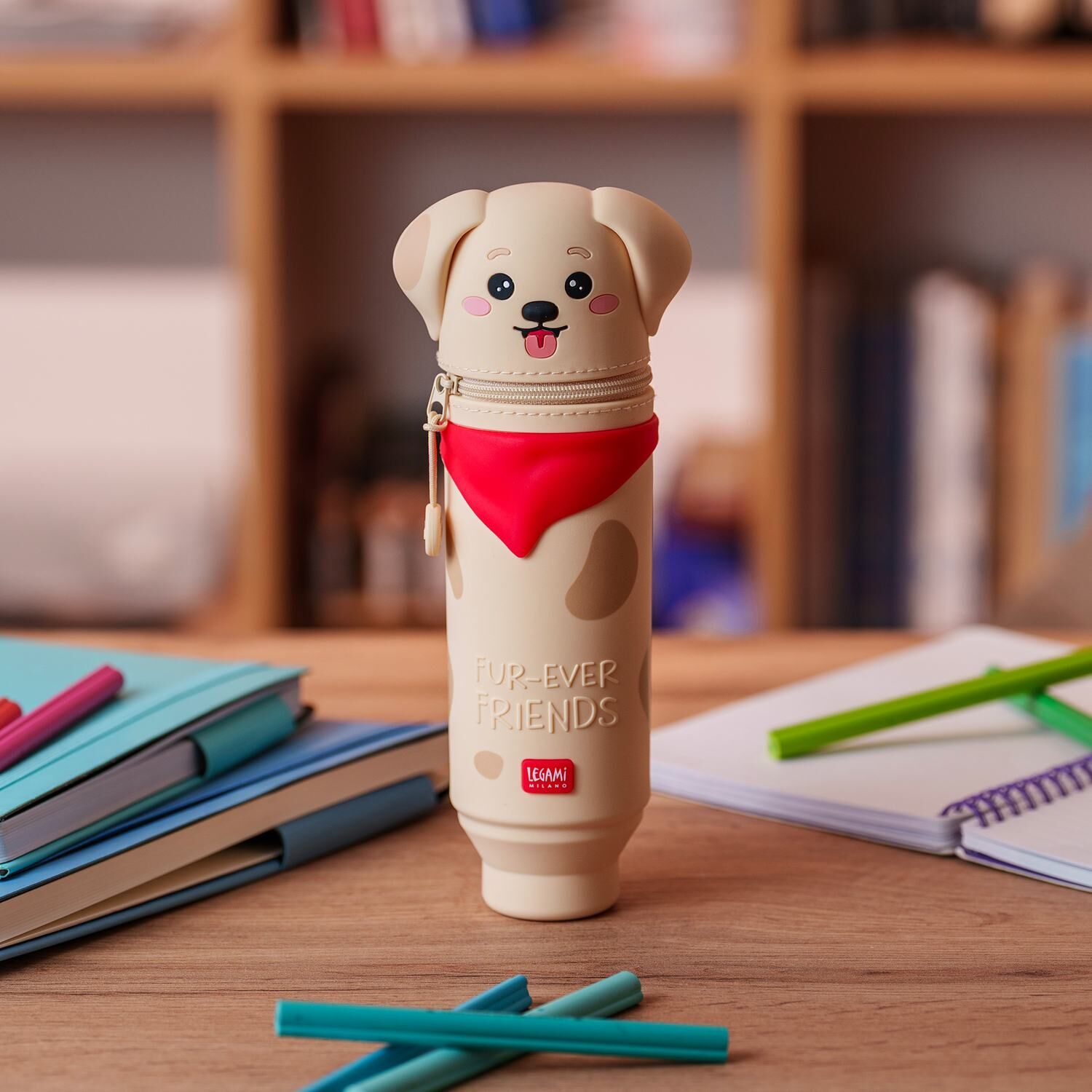 Legami 2-IN-1 Silikon Federmäppchen - KAWAII - GOLDEN