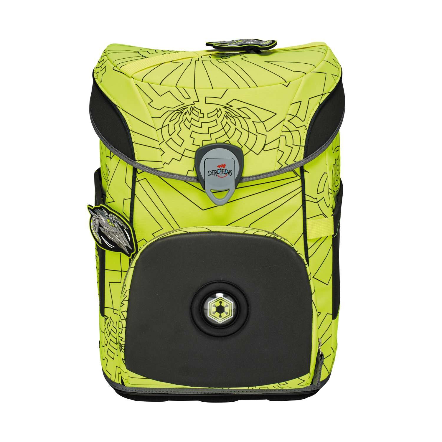 DerDieDas ErgoFlex Easy Schulranzenset 5 teilig Superflash "Neon Fighter"