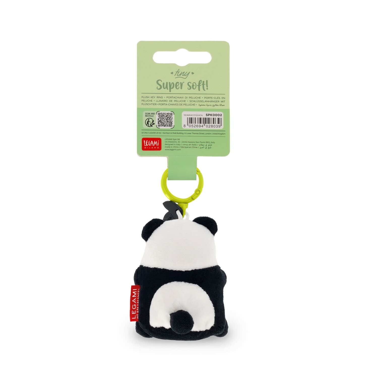 Legami Plüsch-Schlüsselanhänger - SUPER SOFT! - TINY - PANDA