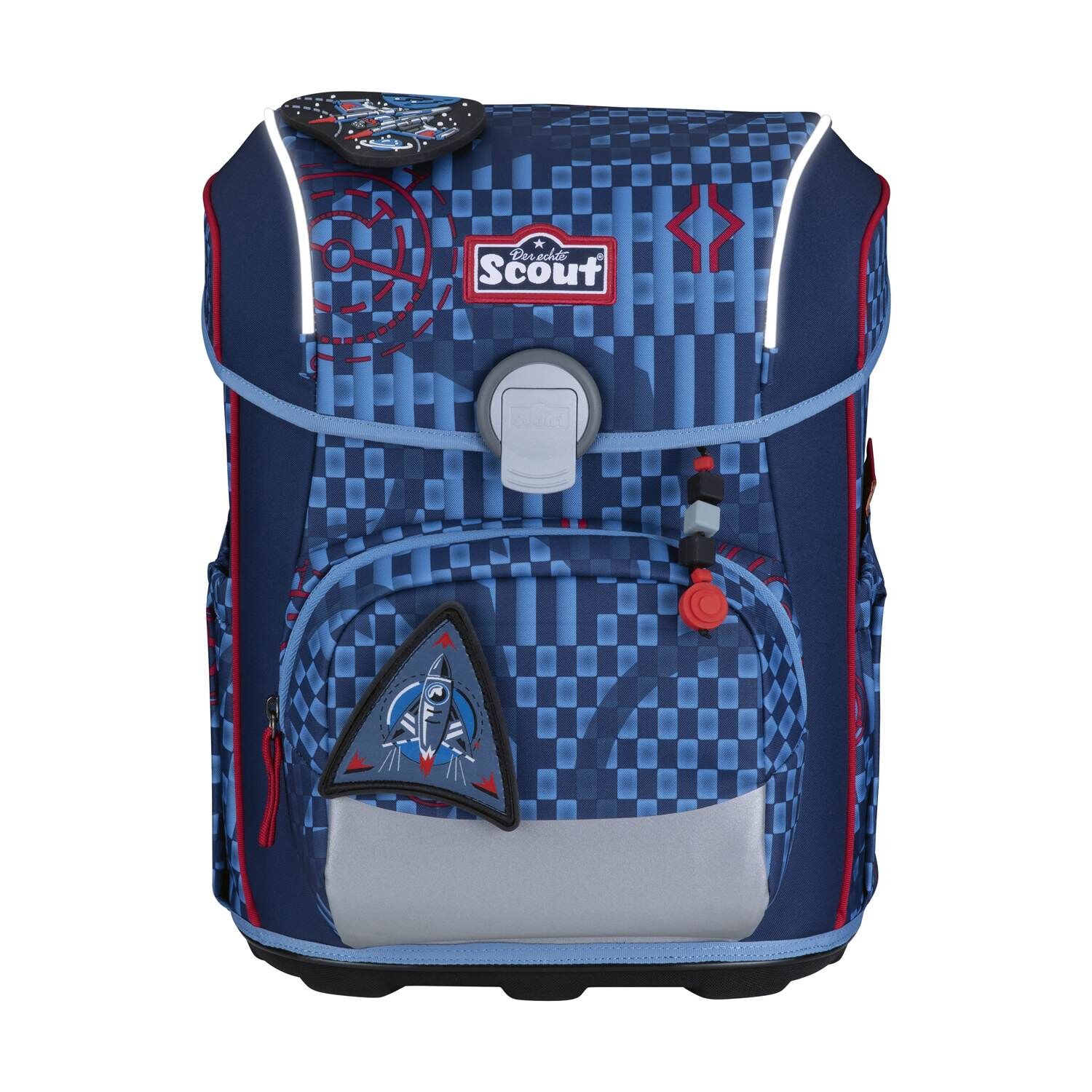 Scout Neo Schulranzen-Set 4 teilig Safety Light Space Explorer