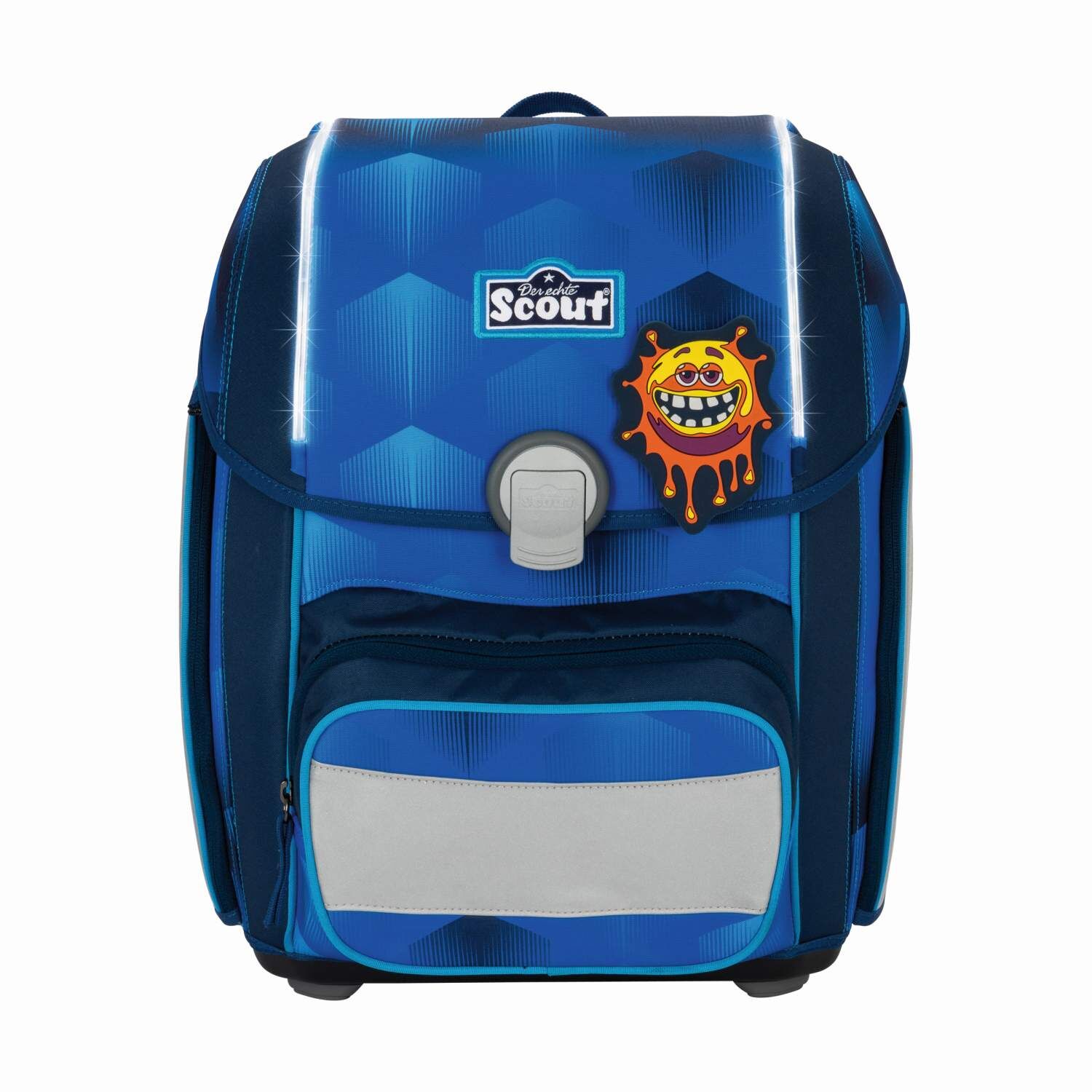 Scout Genius Exklusiv Safety Light Funny Freaks Schulranzen-Set 5-teilig