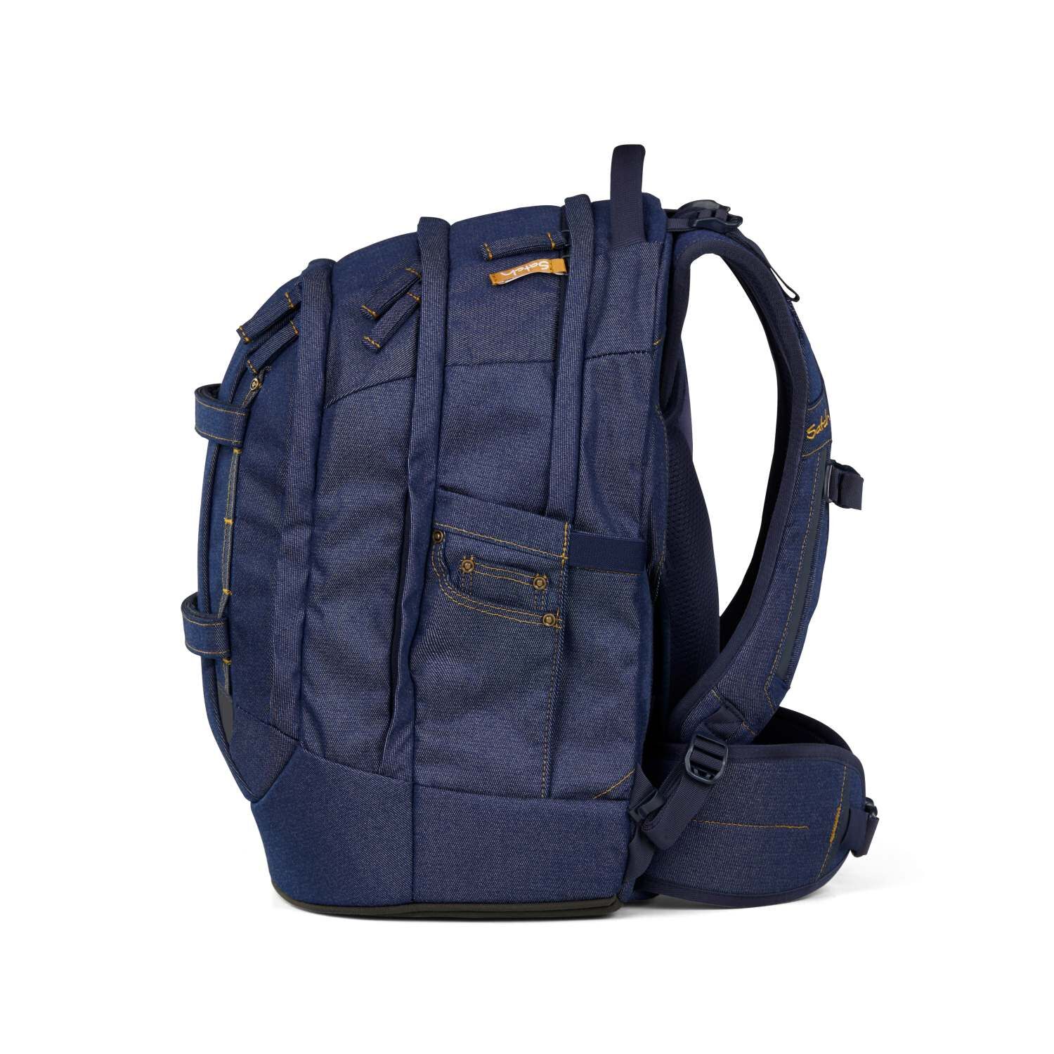 Satch pack Schulrucksack Set Denim Blue