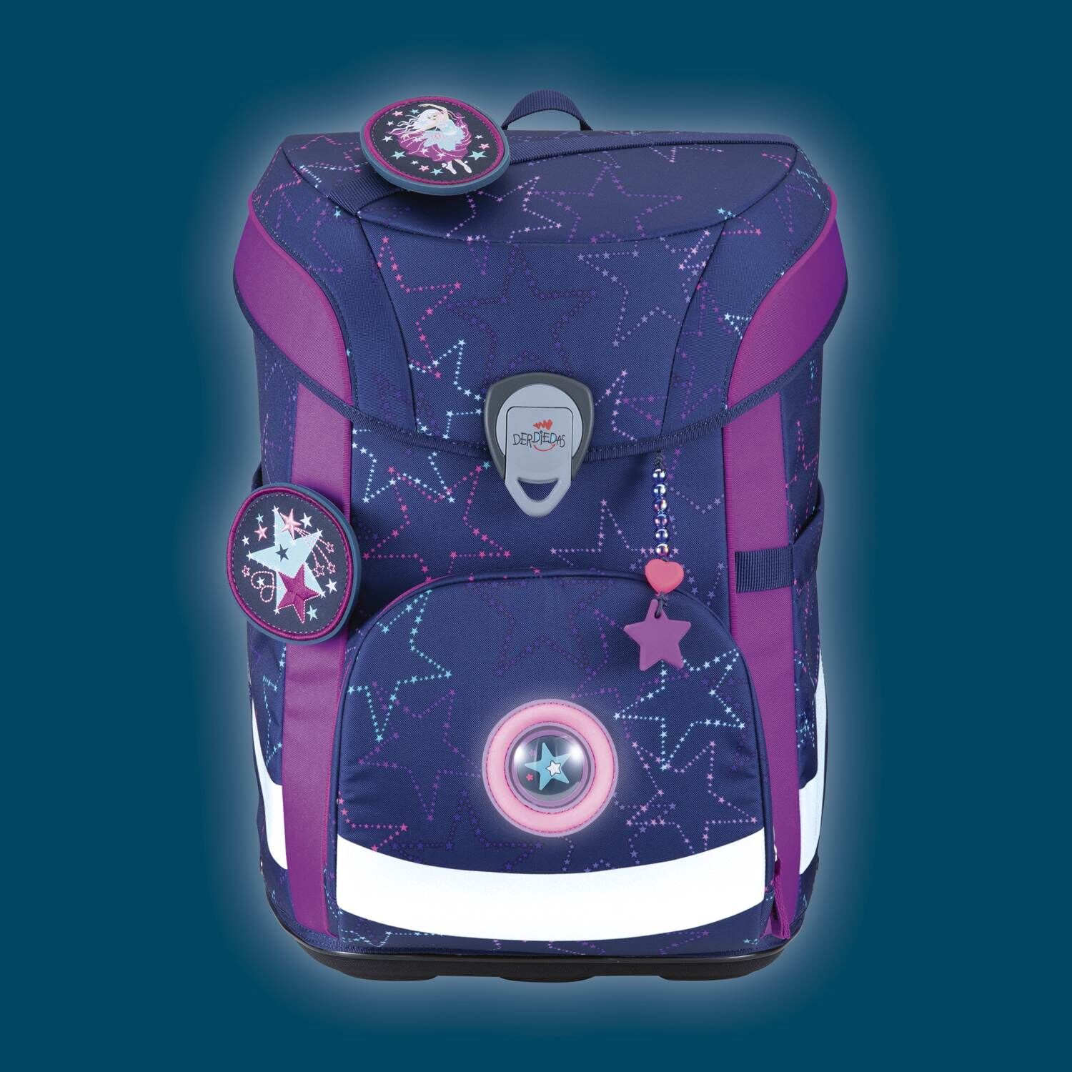 DerDieDas ErgoFlex Easy LED Dancing Star Schulranzenset 5-teilig