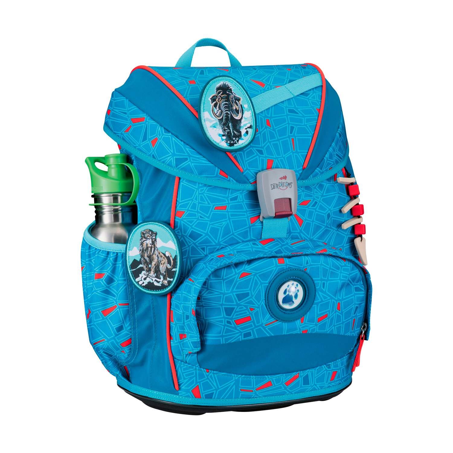 DerDieDas ErgoFlex Light Superflash Blue Ice Schulranzenset 5-teilig