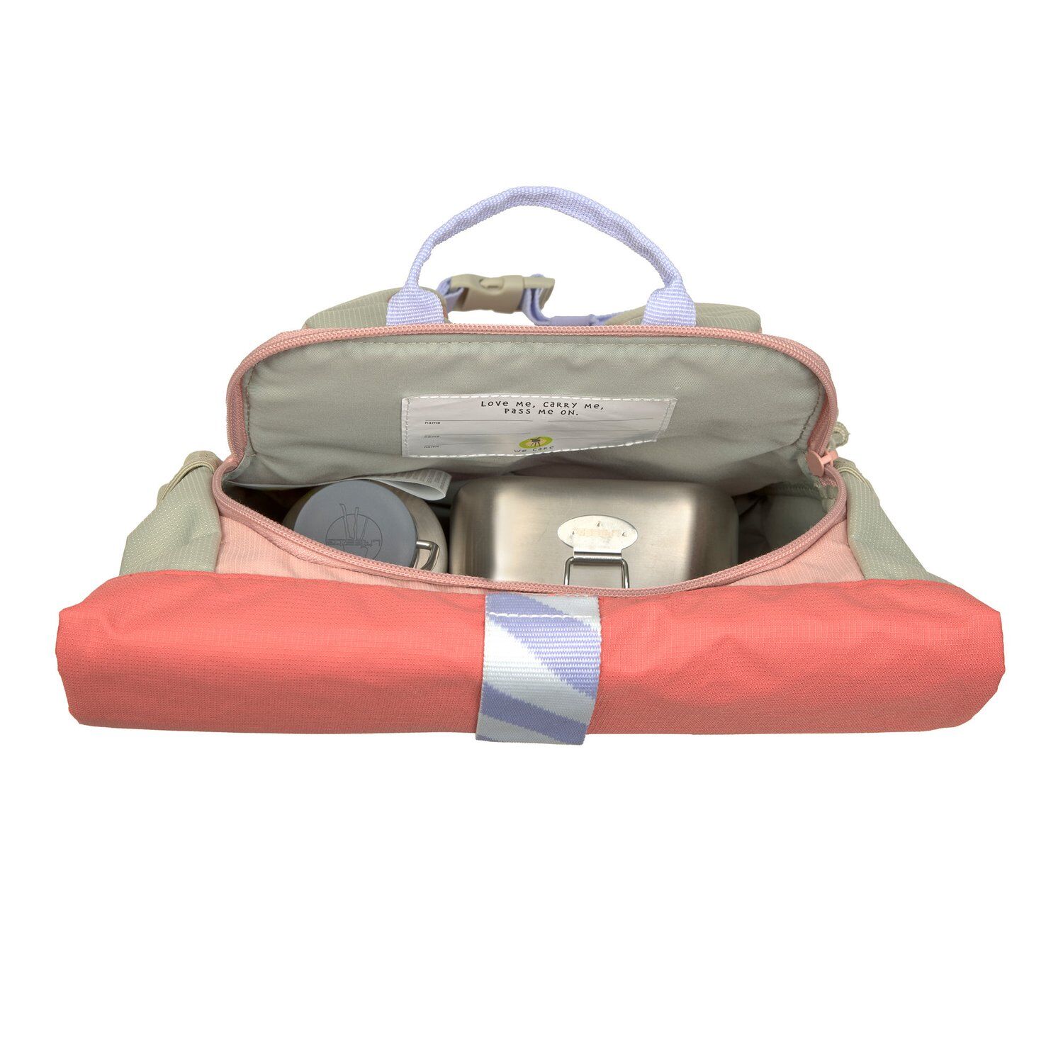 Lässig Kinderrucksack - Mini Rolltop Backpack Sunny Explorer, Rosa Pink