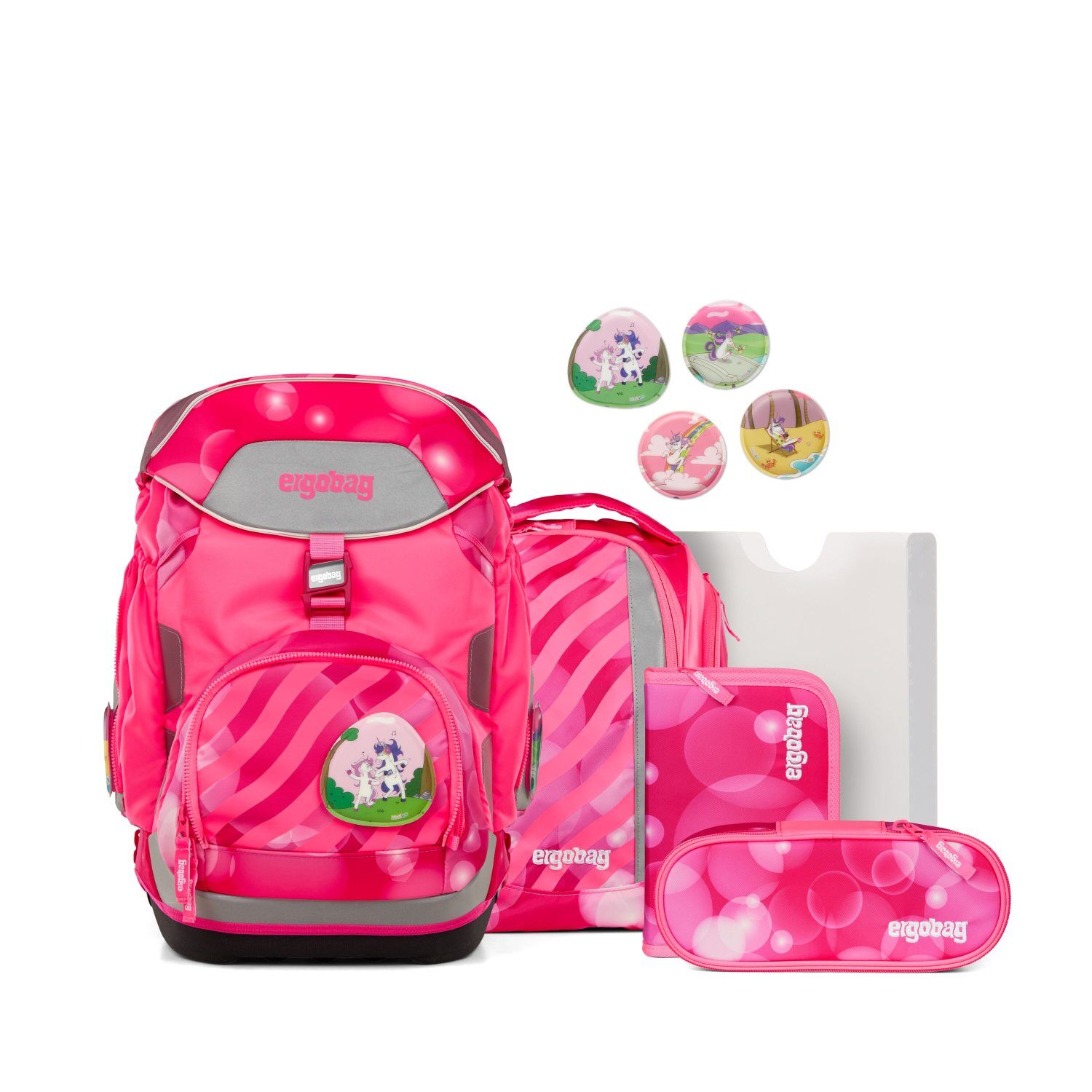 ergobag pack Schulrucksack-Set Neo KuntBärbuntes Einhorn