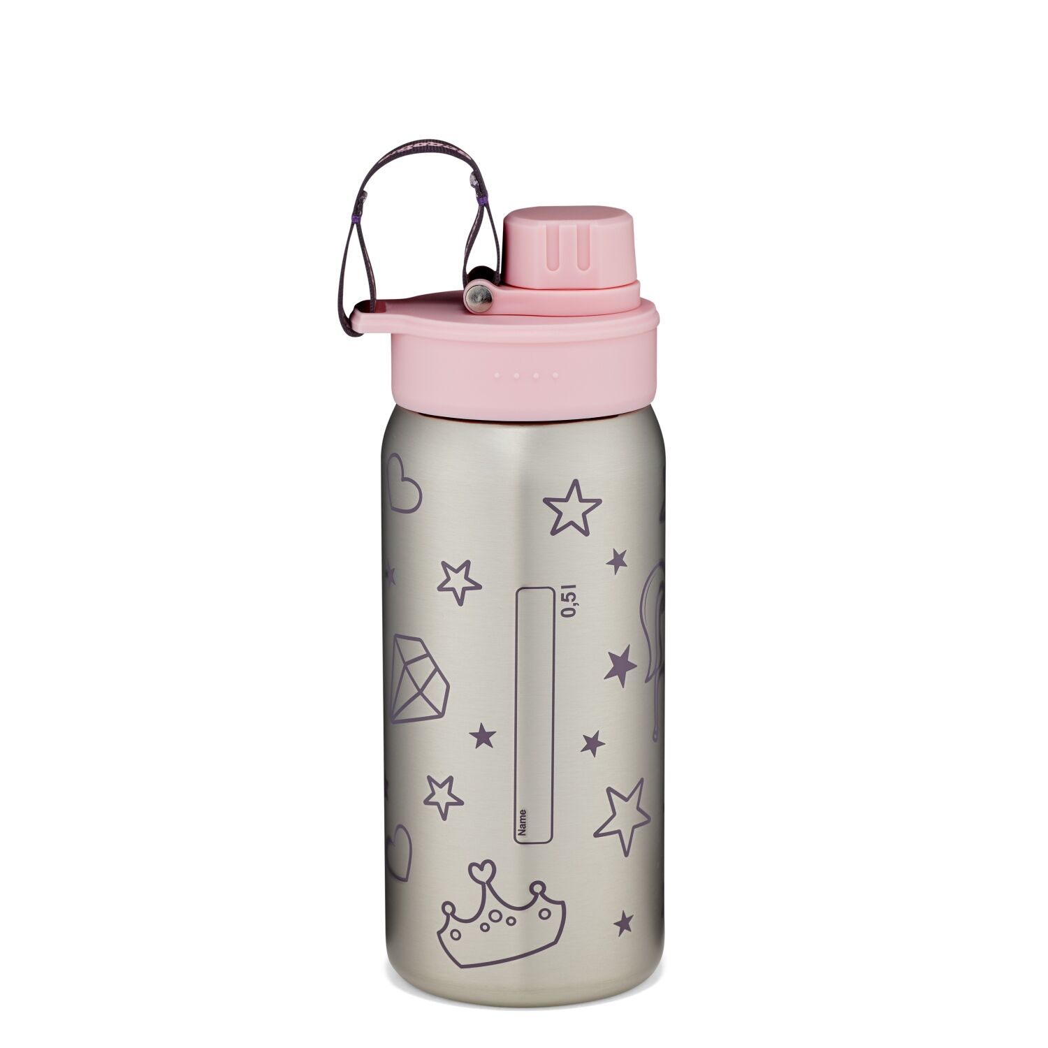 ergobag Edelstahl Trinkflasche Rosa
