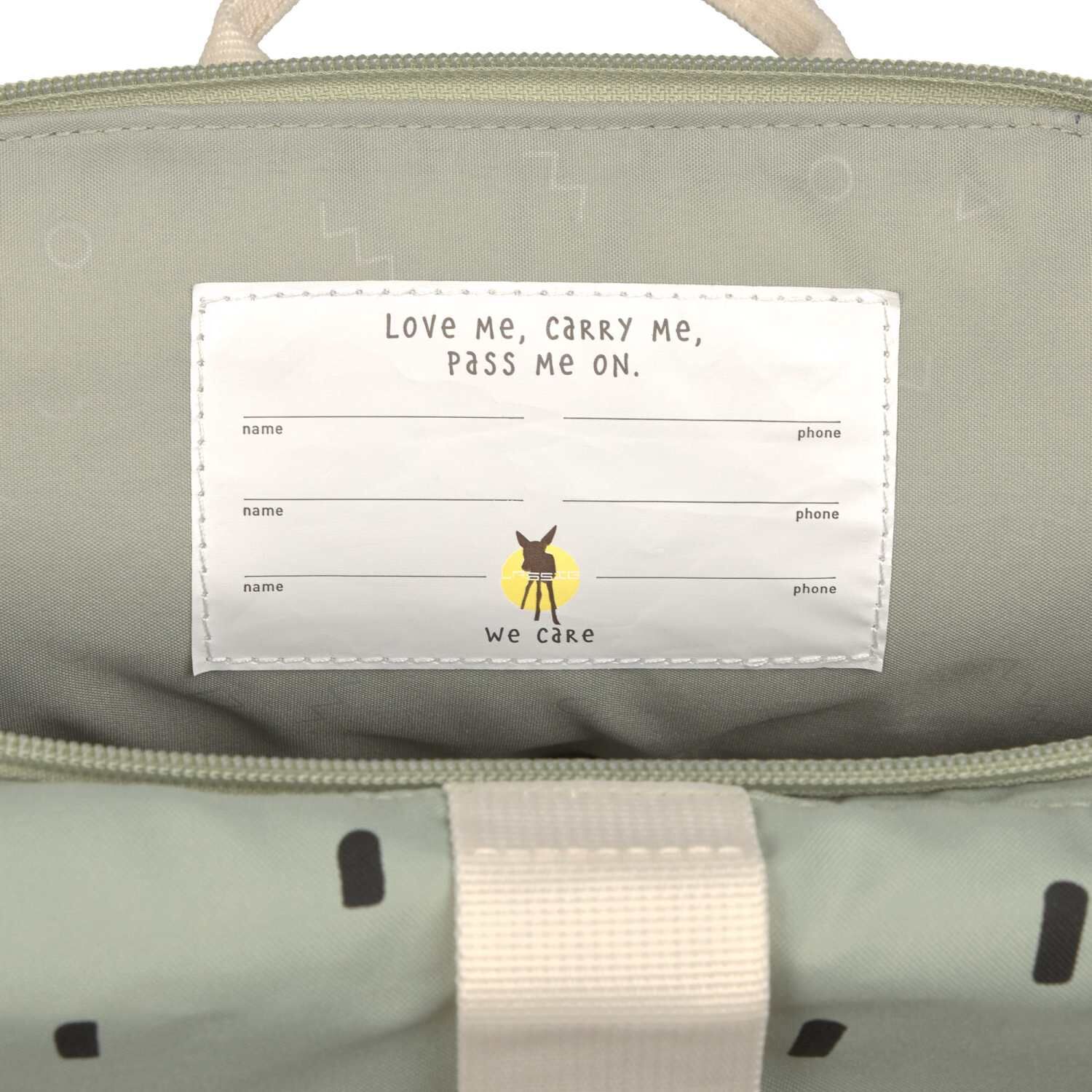 Lässig Kinderrucksack - Mini Rolltop Backpack Happy Prints light olive