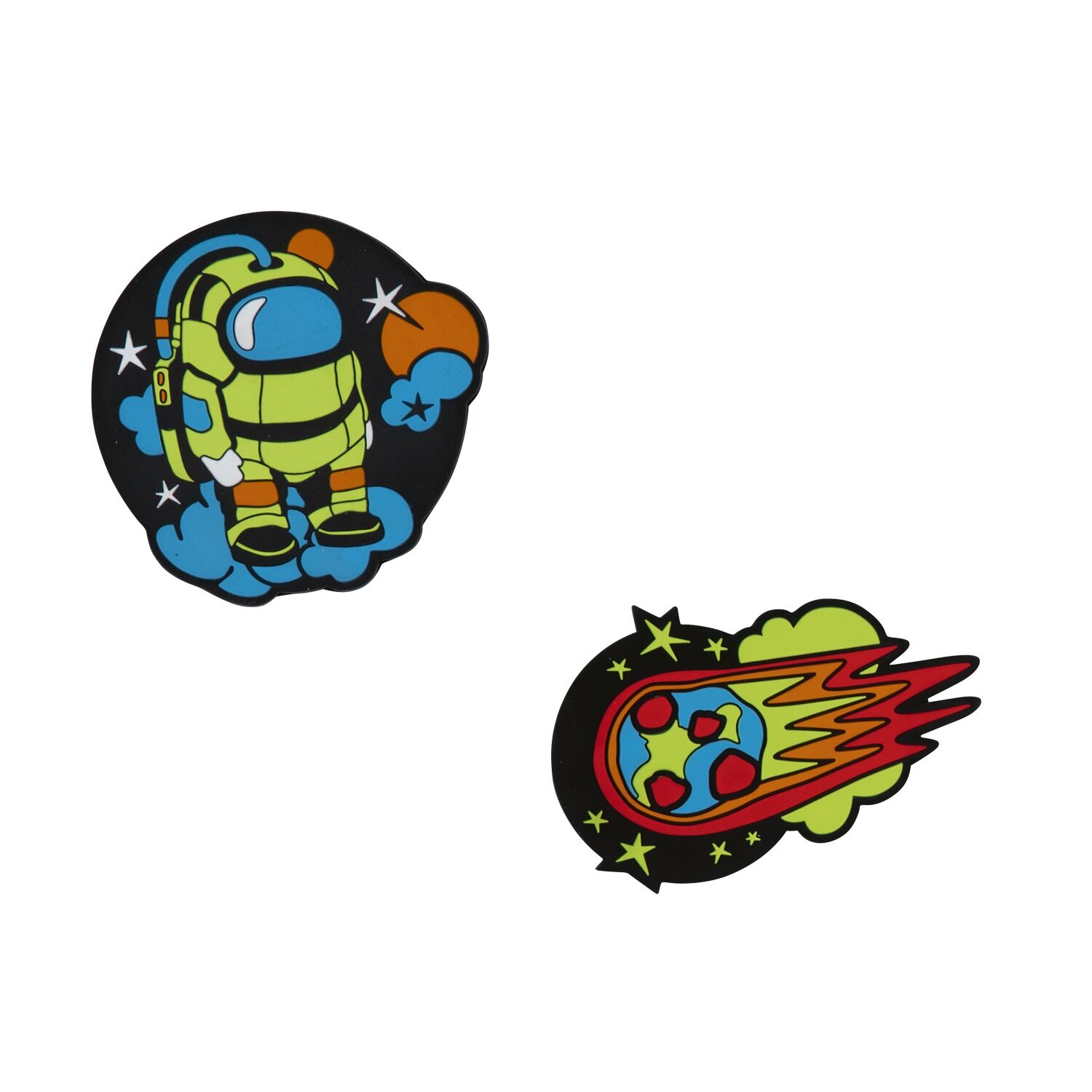 DerDieDas Wechselbuttons, 2tlg. Neon Crazy