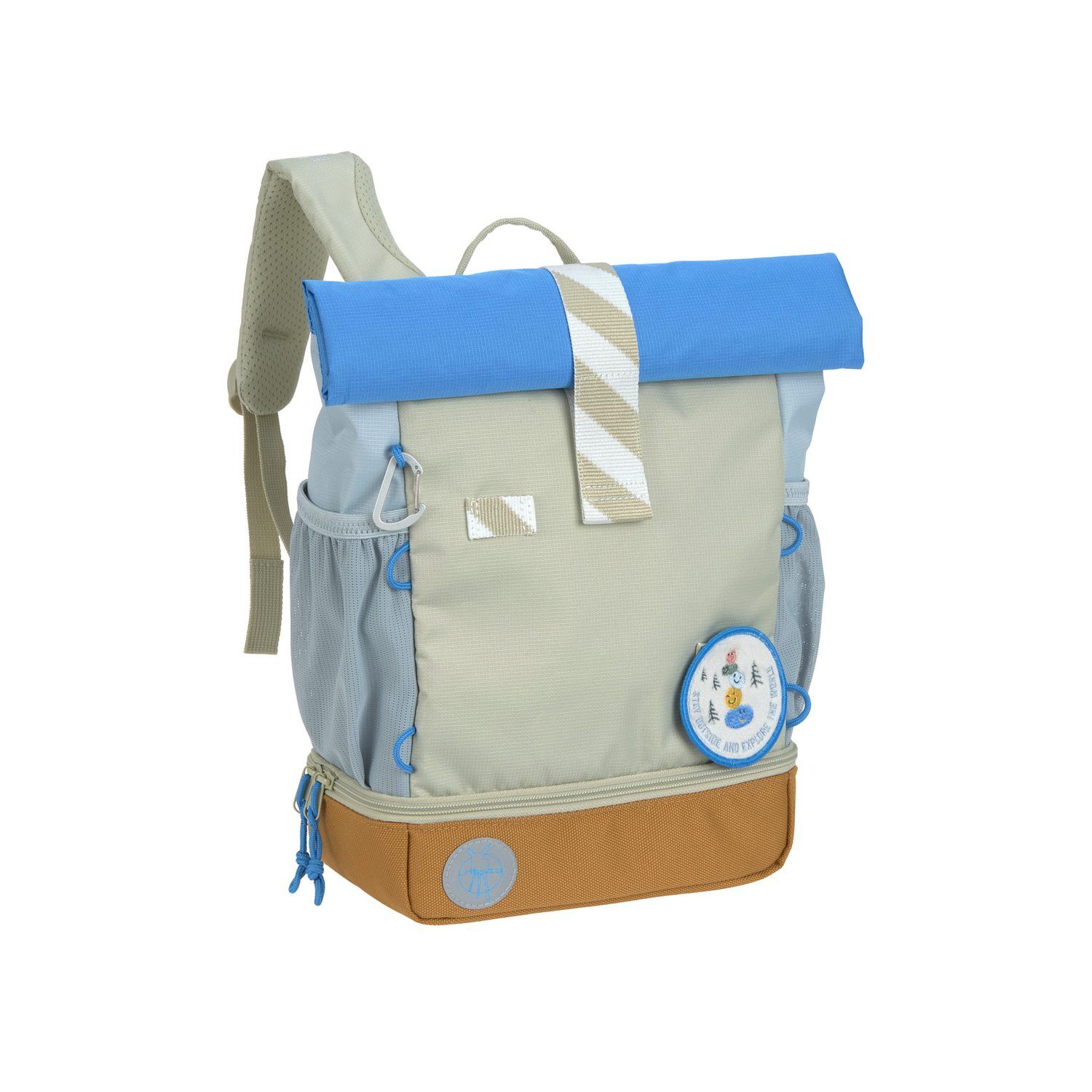 Lässig Kinderrucksack - Mini Rolltop Backpack Sunny Explorer, Grün Blau