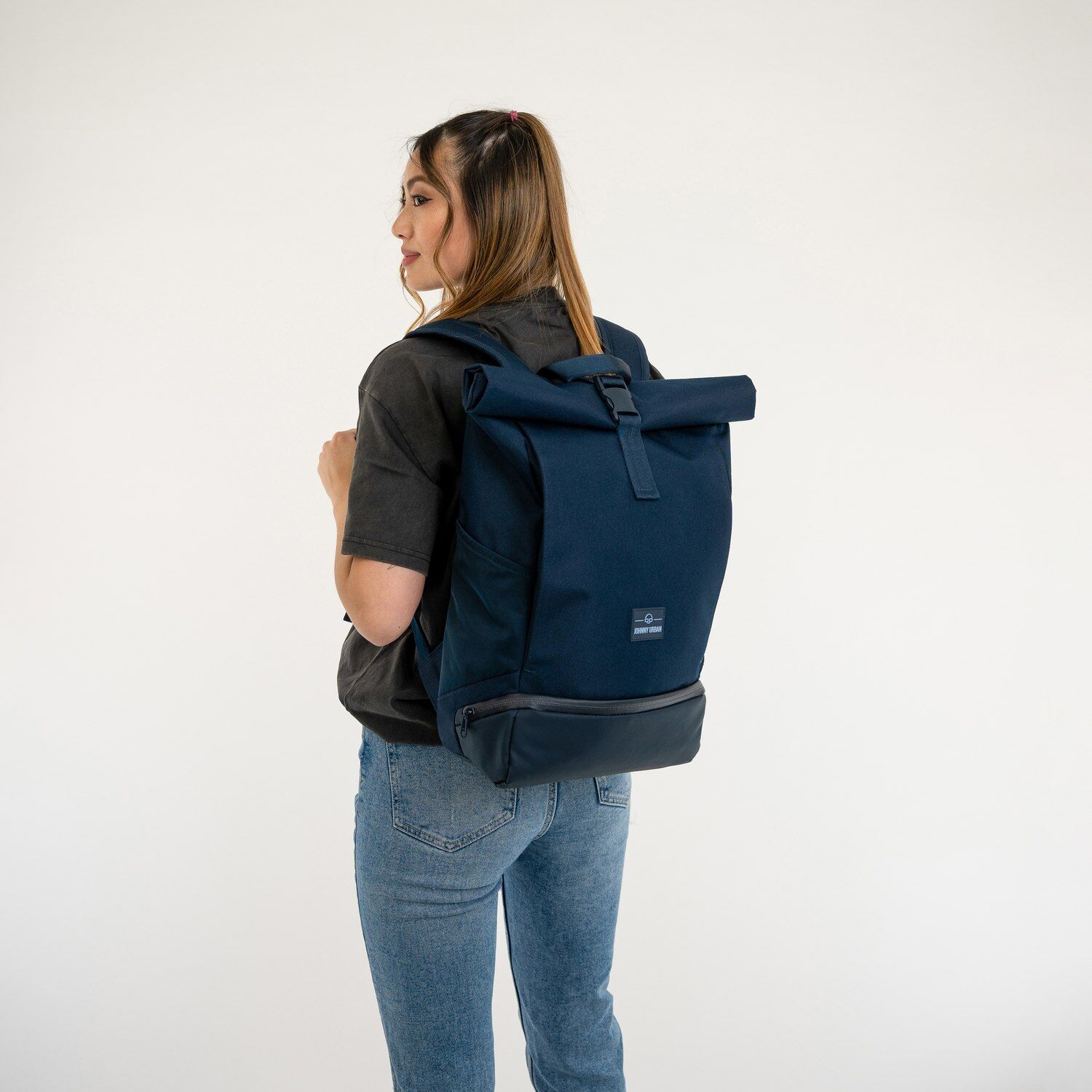 Johnny Urban Rolltop Rucksack Allen Medium Dark Blue