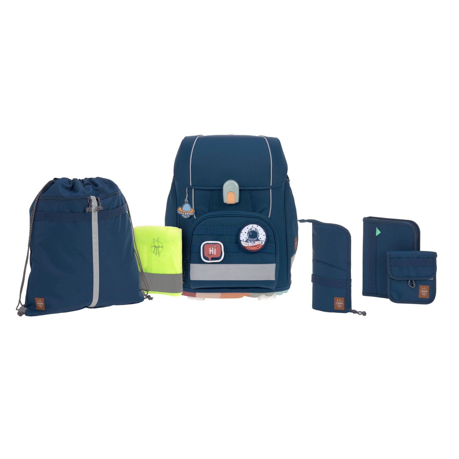 Lässig Schulranzen Set 7-teilig, Boxy Unique navy