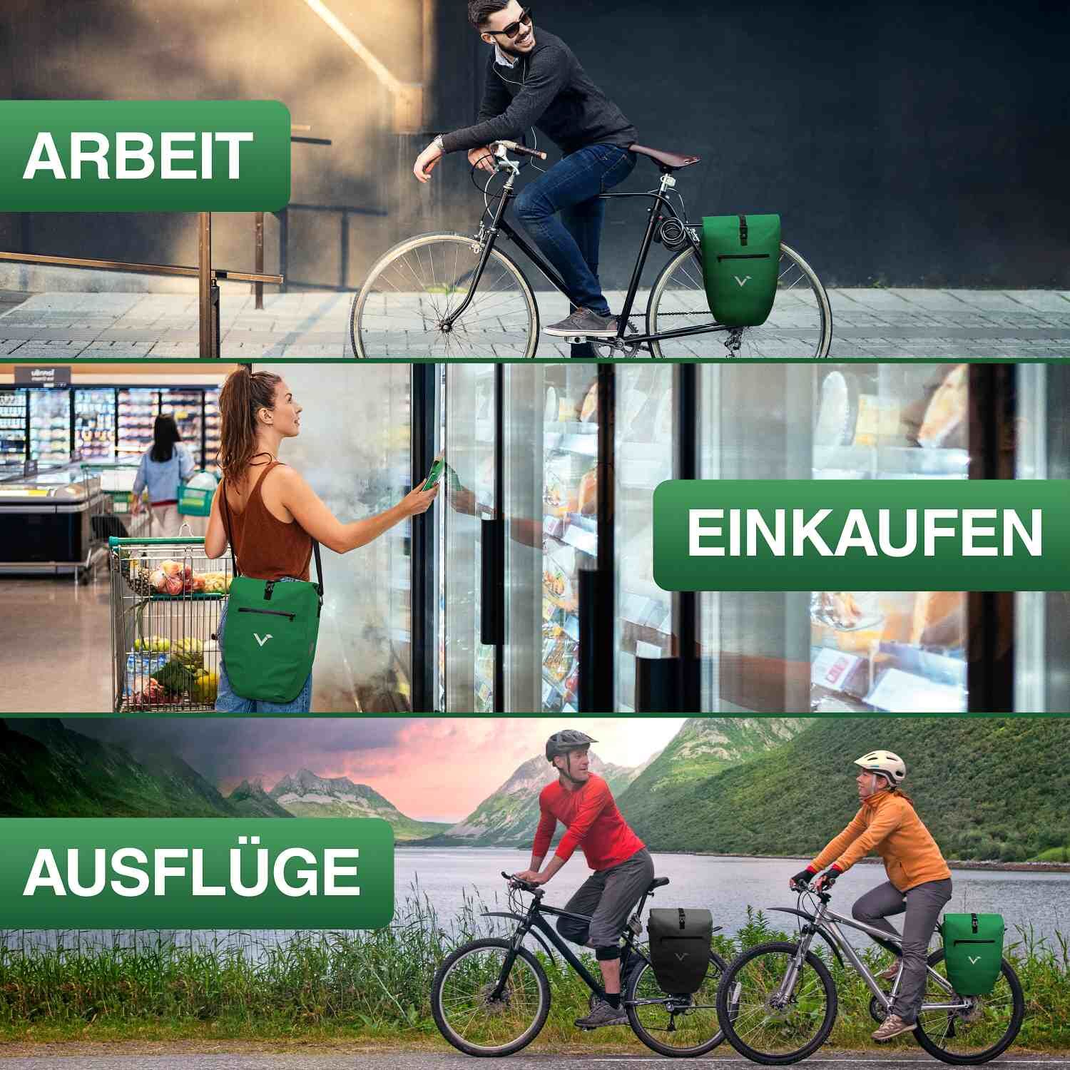 Valkental ValkBasic Fahrradtasche - Grün
