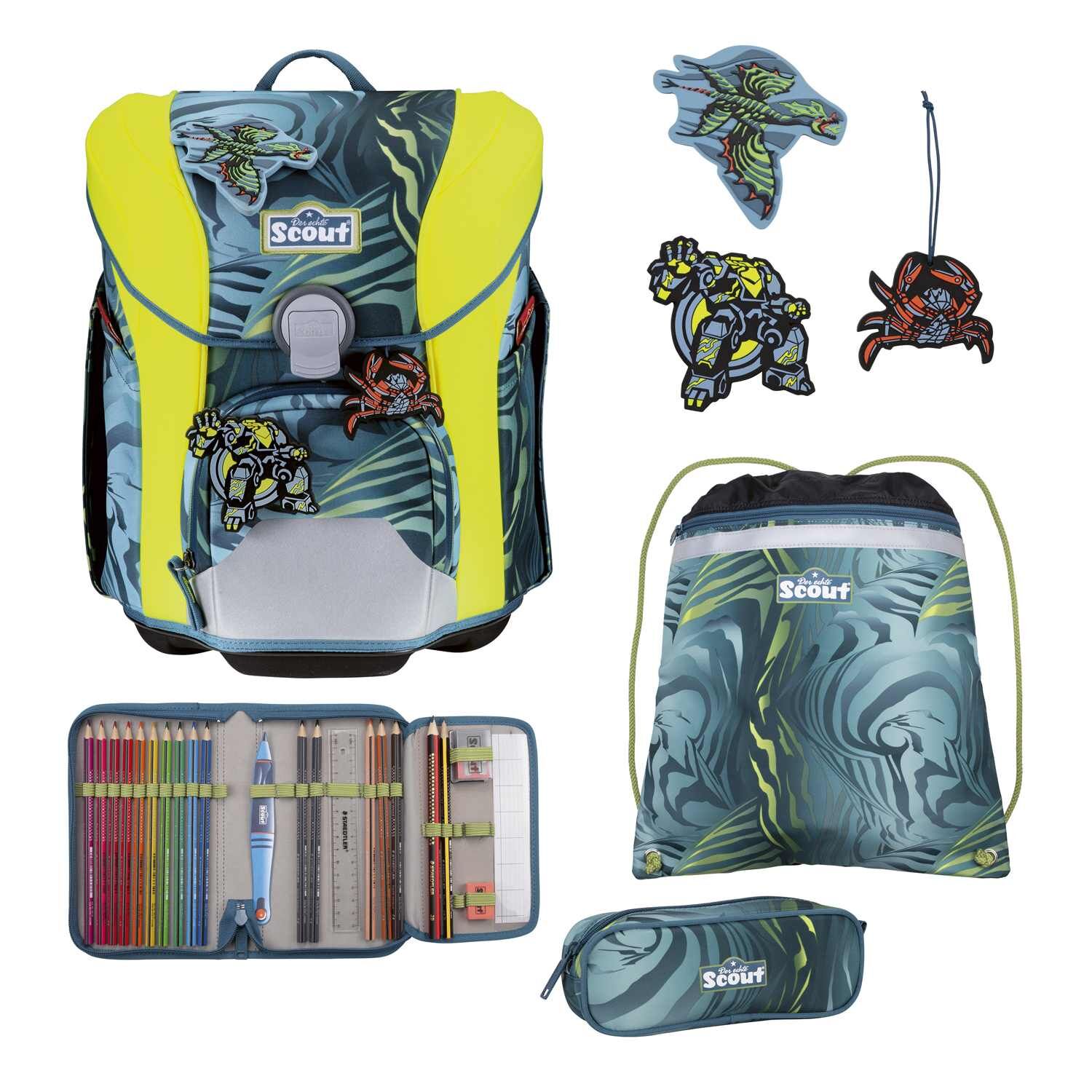Scout Micro Schulranzen-Set 4 teilig Action