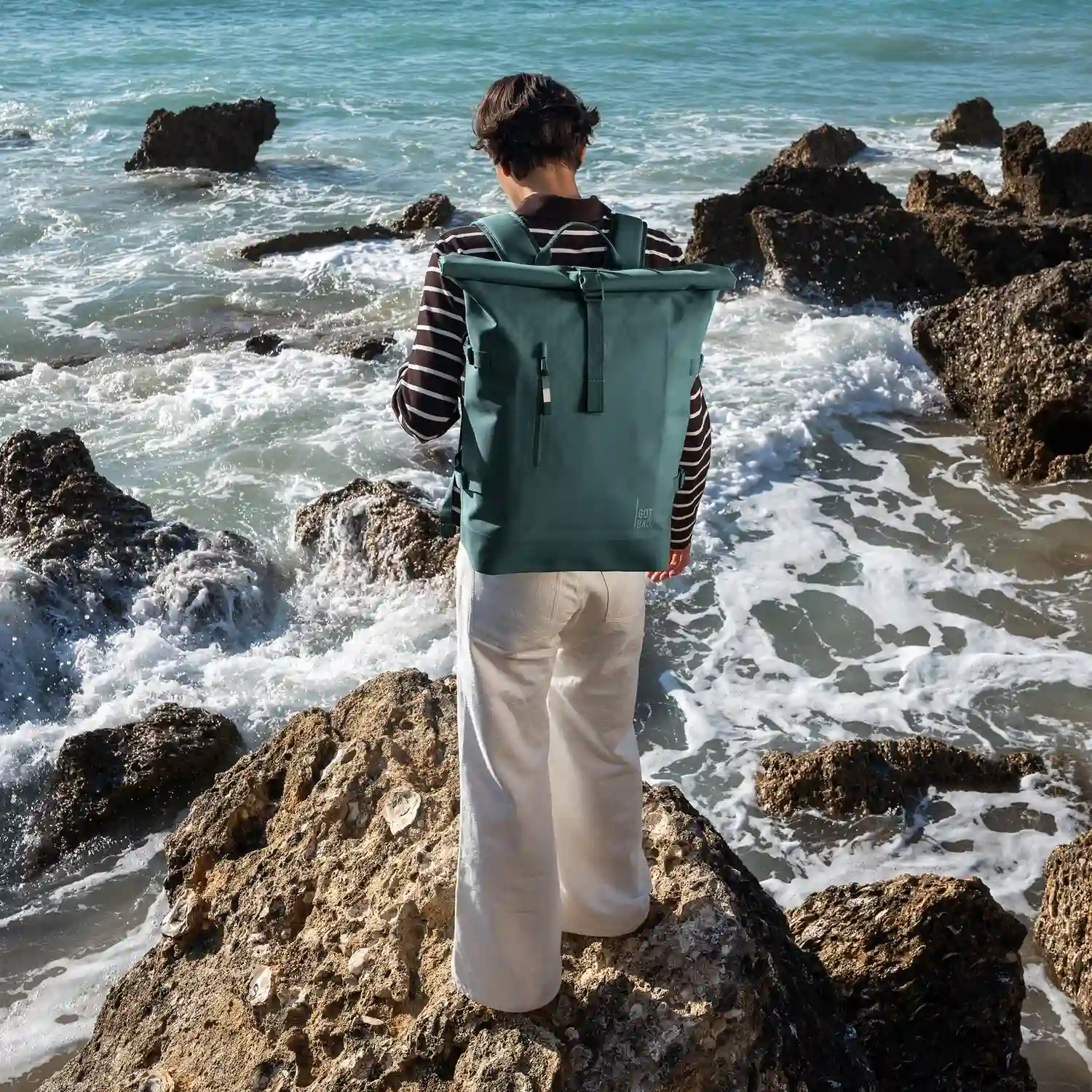 GOT BAG Rucksack ROLLTOP 2.0 MONOCHROME sea teal